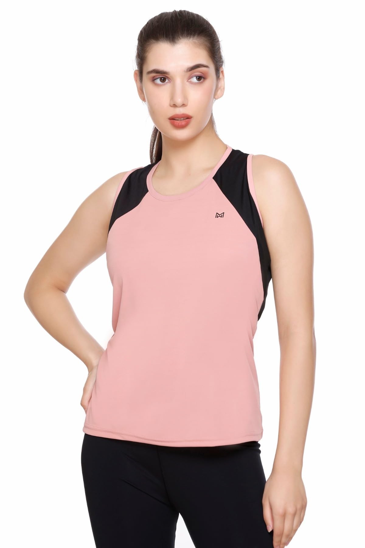 White Moon Polyester Tank Top for Women - Stylish Sleeveless Workout Shirt | Breathable Gym Top for Yoga, Running & Fitness | Comfortable Summer Casual Wear (Pack of 1) | Perfect for Gym, Beach & Everyday Activities
