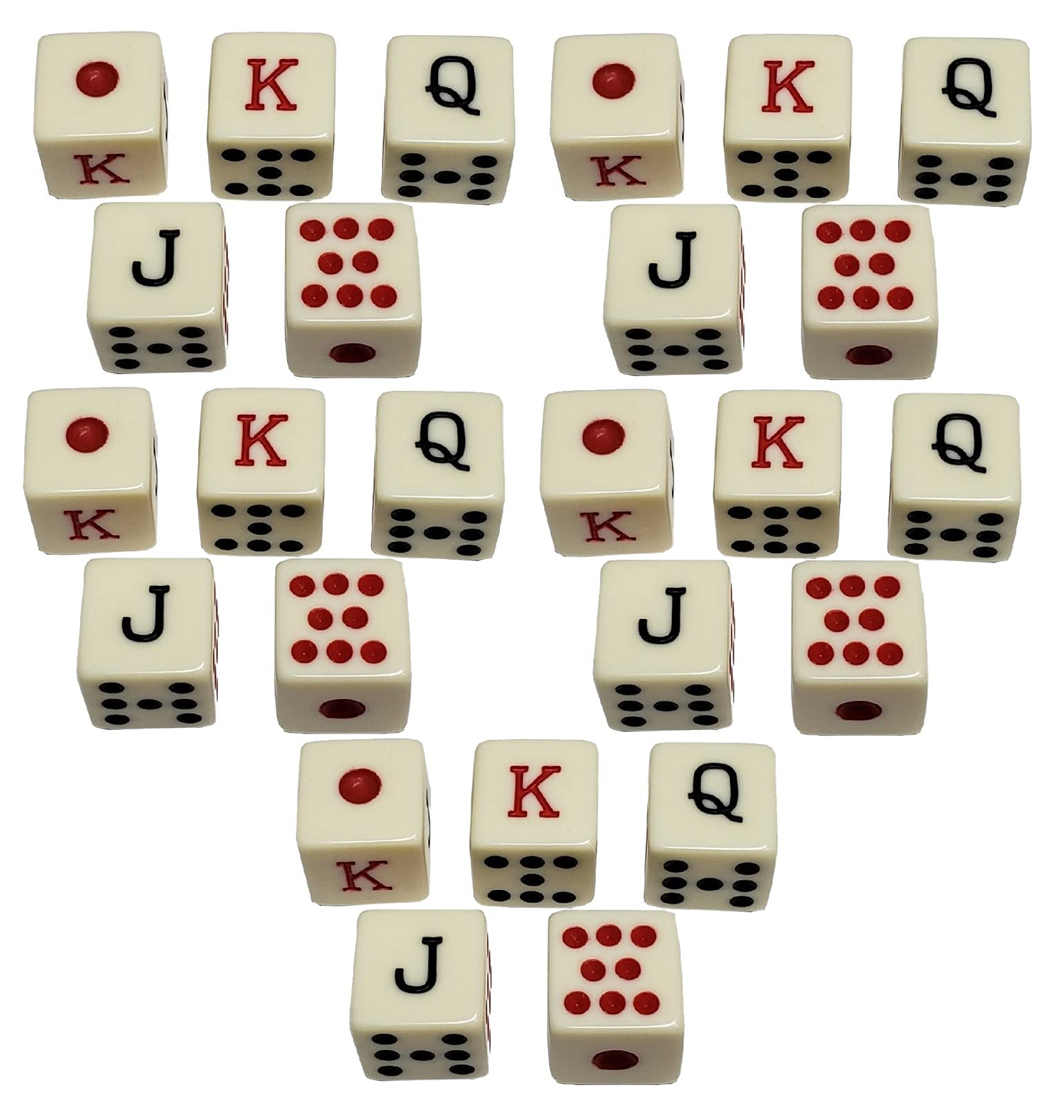 Premium Spanish Poker Dice Set - 25 Ivory Dice for Casino Games, Poker Nights & Board Games - Perfect for Home Entertainment & Game Nights