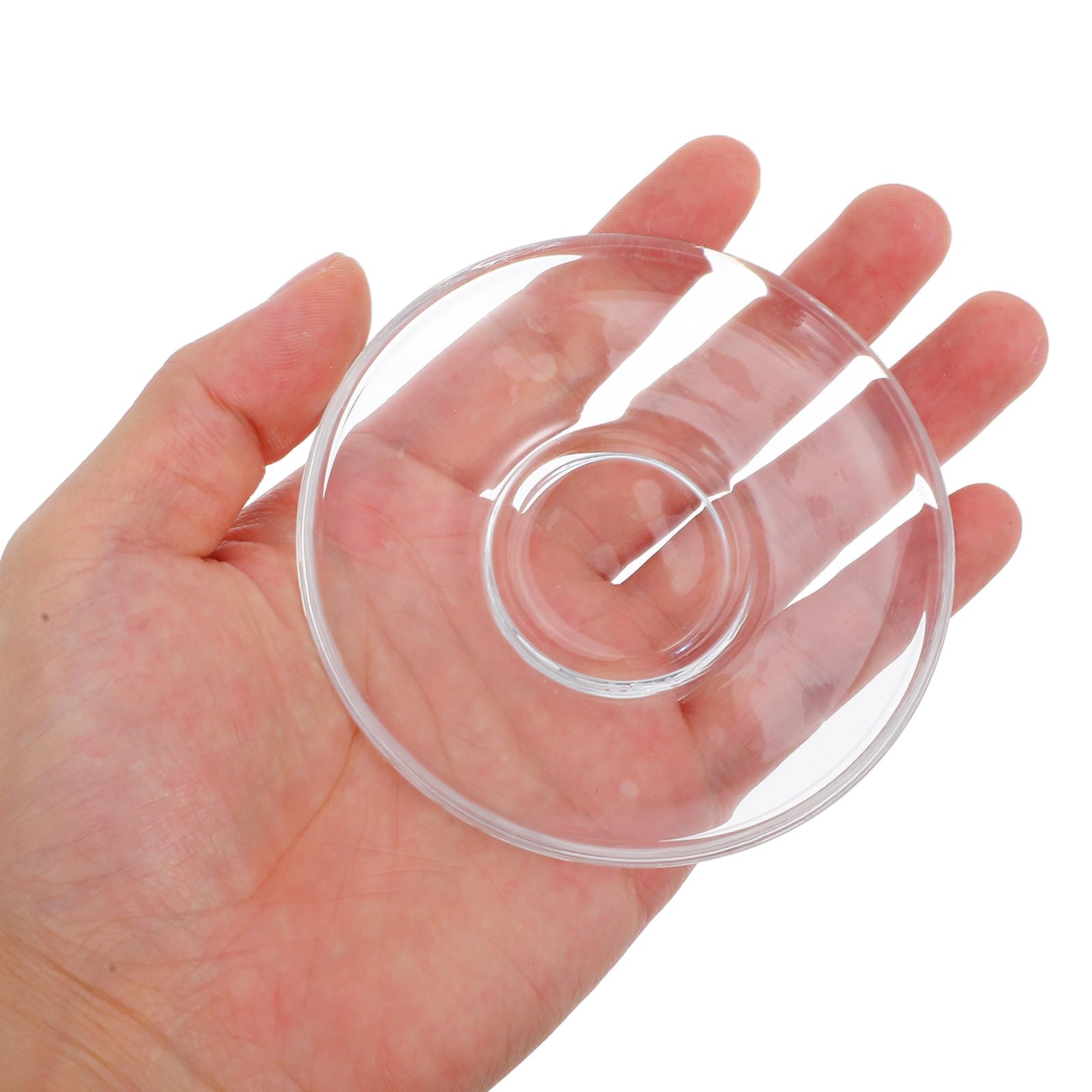 Yardwe 4Pcs Clear Glass Saucers for Tea Cups & Coffee Mugs - Round Snack Plates for Cookies, Desserts & Beverages - Perfect for Afternoon Tea, Coffee Breaks & Party Serving