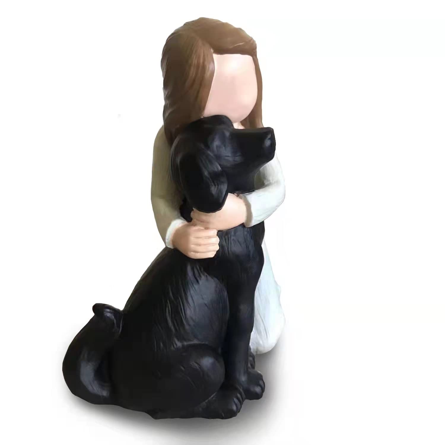 Black Angel Dog Figurine - Memorial Statue for Dog Lovers | Pet Loss Gift, Home Decor for Grieving Pet Owners | Perfect for Memorial Displays & Comforting Gifts