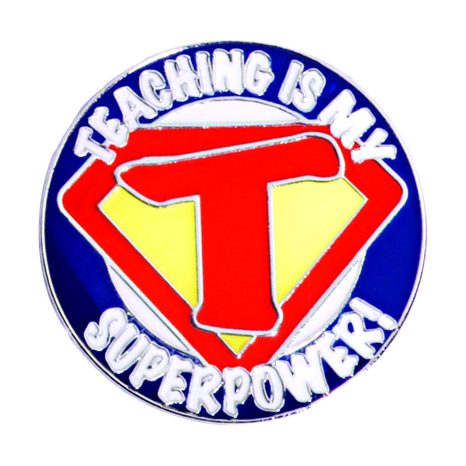Superpower Teacher Appreciation Pins - 6 Pack for Awards & Gifts