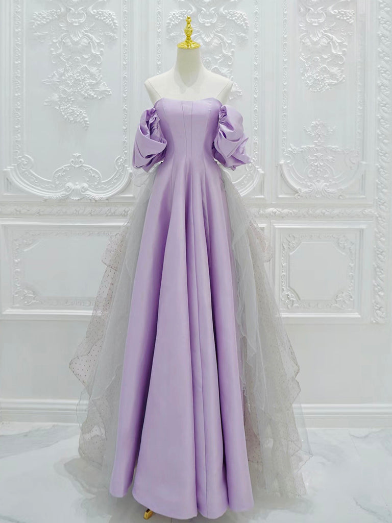 Elegant Off Shoulder A-Line Pink Tulle Prom Dress for Women - Long Formal Gown for Homecoming, Ball, and Evening Parties