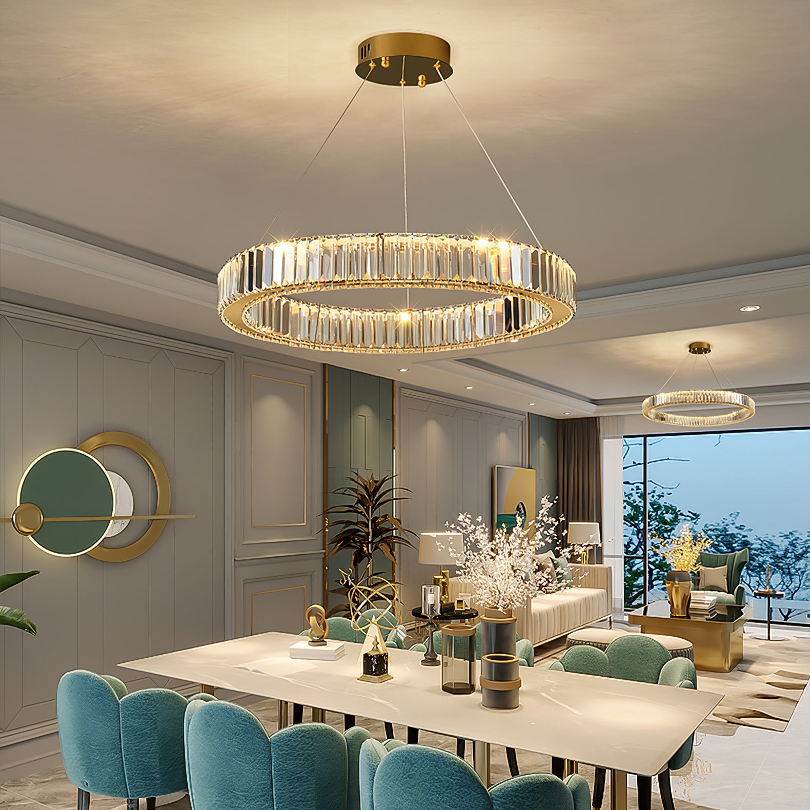 Bertolda Crystal Chandeliers - Elegant Modern Ceiling Light Fixtures for Dining Room, Living Room & Bedroom | Energy Efficient LED Lighting for Home Decor