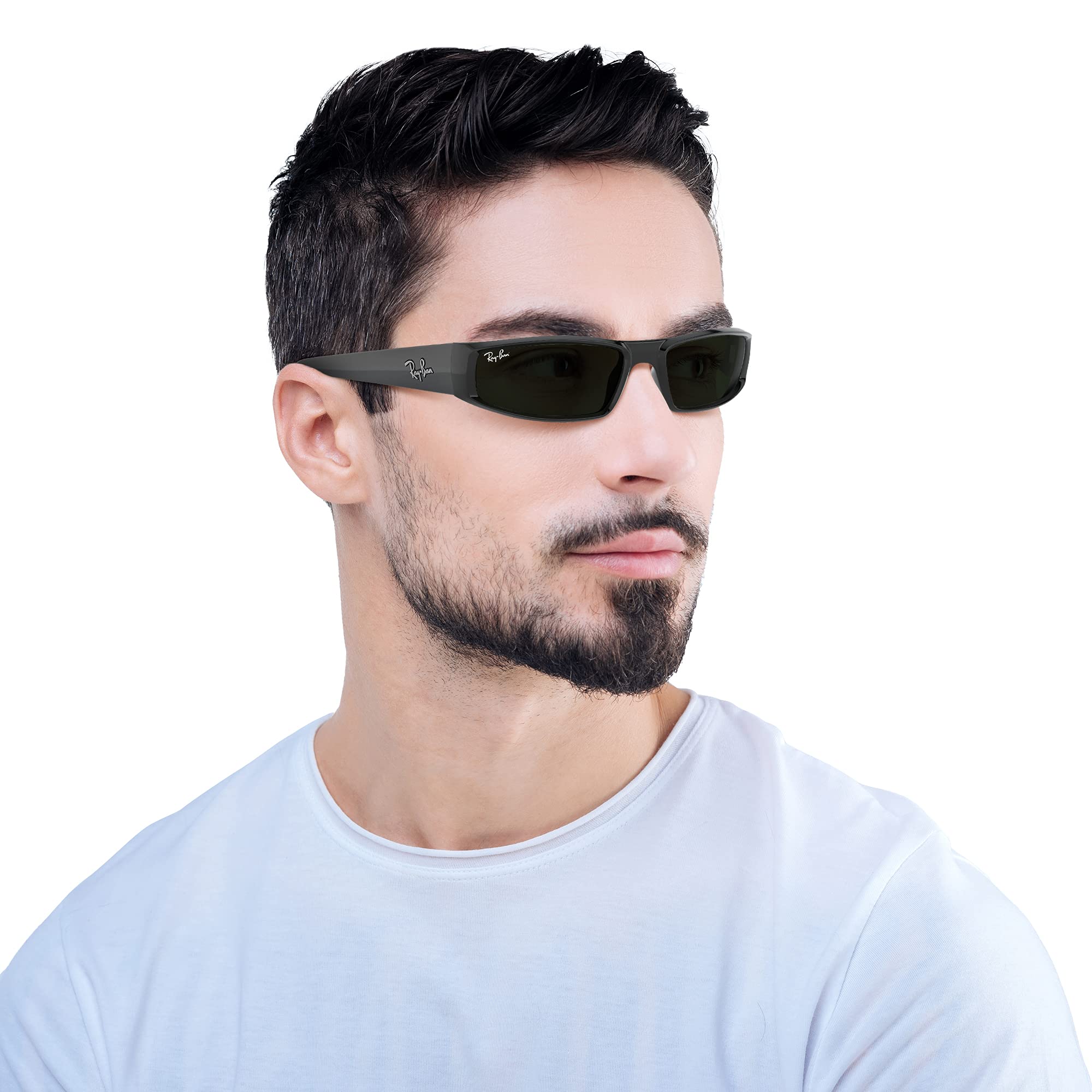 Ray-Ban RB4335 Classic Rectangular Sunglasses for Men & Women - UV Protection, Polarized Lenses - Perfect for Driving, Beach & Outdoor Activities