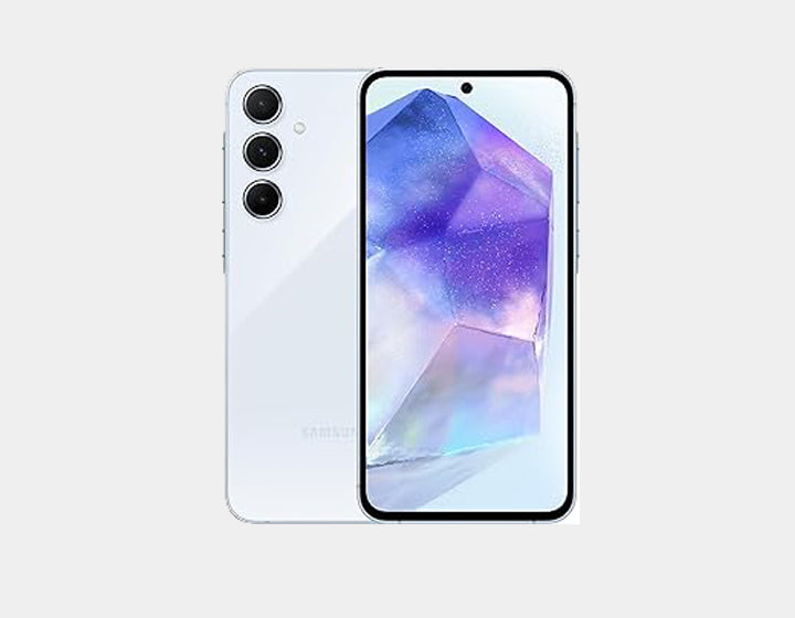 Samsung Galaxy A55 5G Unlocked Smartphone - 256GB ROM 8GB RAM Dual SIM GSM - Awesome Ice Blue | Perfect for Streaming, Gaming & Work on the Go