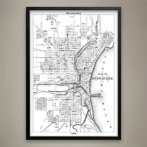 Milwaukee Map Print - Home & Office Wall Decor for City Lovers