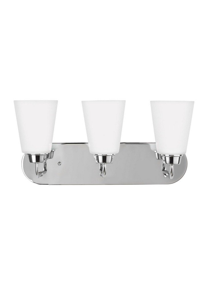 Generation Lighting 4415203-05 Kerrville One-Light Wall Sconce Bathroom Vanity Fixture in Chrome - Perfect for Bathroom, Bedroom, and Hallway Lighting