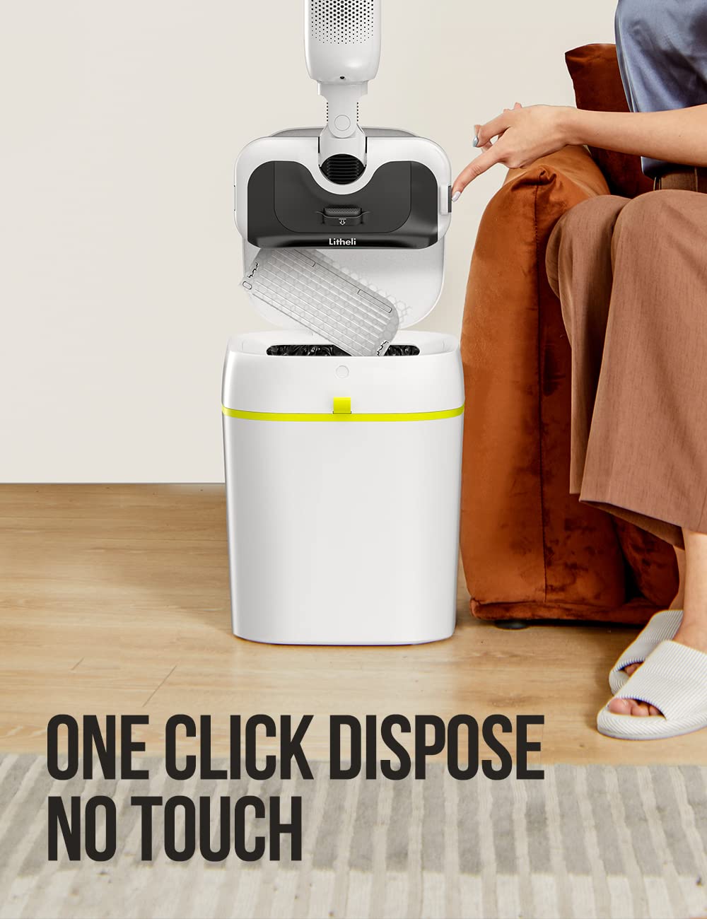 LiTHELi Cordless Vacuum Mop Cleaner - 2-in-1 Hard Floor Stick Vacuum & Wet Dry Mop with 2 Disposable Dust Boxes, 14 Pads & 4000mAh Batteries - Perfect for Hardwood, Tile & Laminate Floors Cleaning