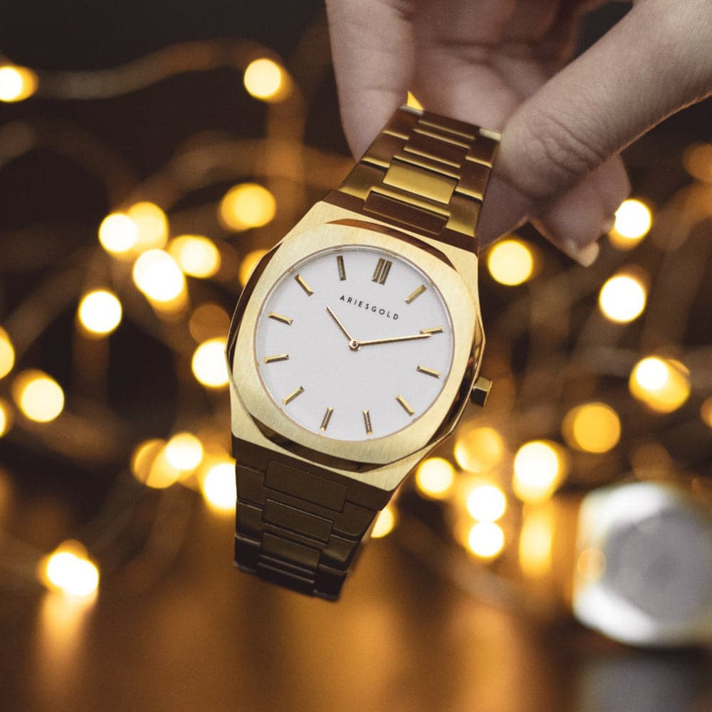 ARIES GOLD Men's Luxury Watch - Limited Edition WG - Perfect for Formal Events, Business Meetings & Special Occasions