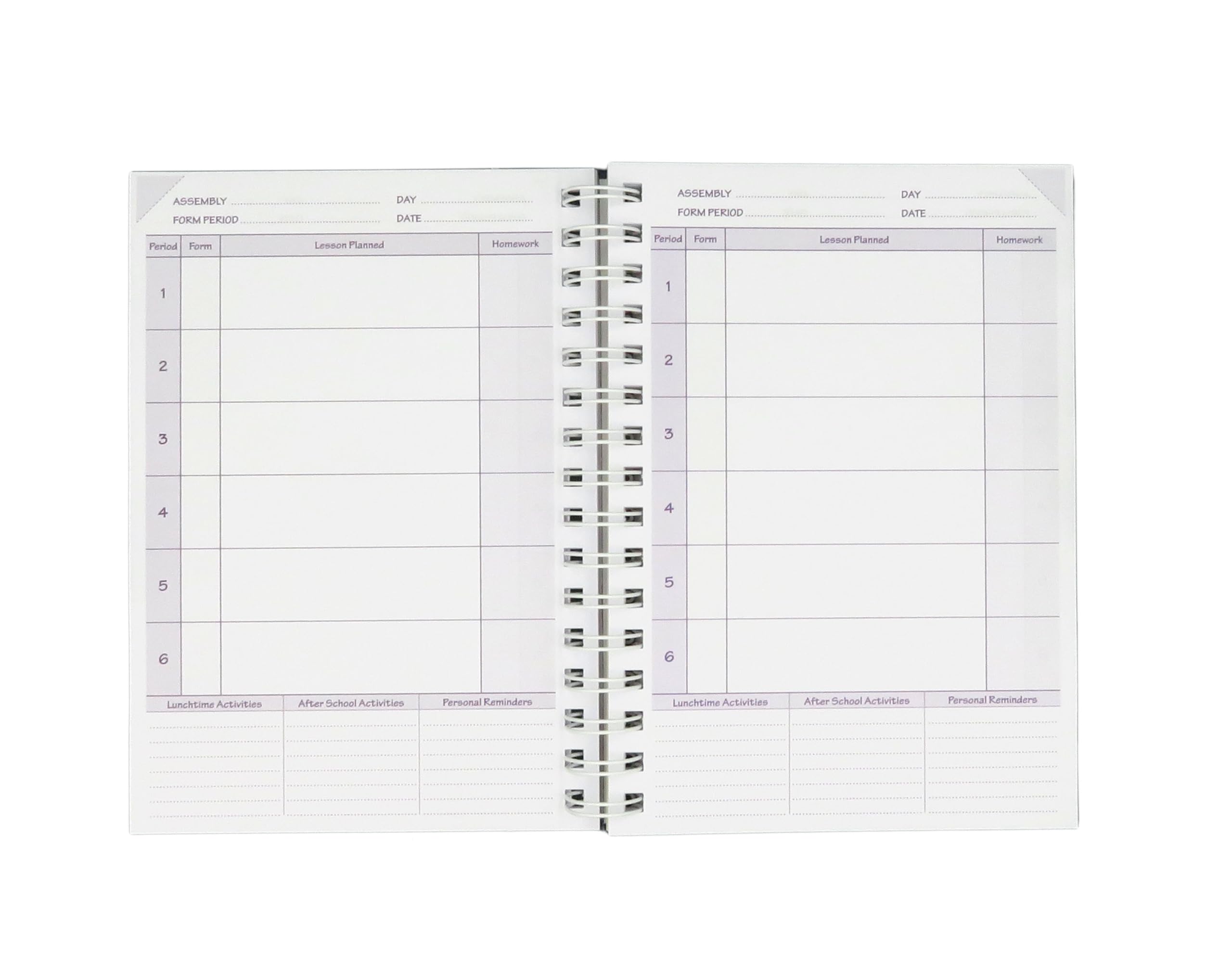 **2025-2026 Teacher Planner A5 Size - 6 Period Lesson Plan Book in Turquoise (TP9-T) - Perfect for Classroom Organization & Daily Scheduling**