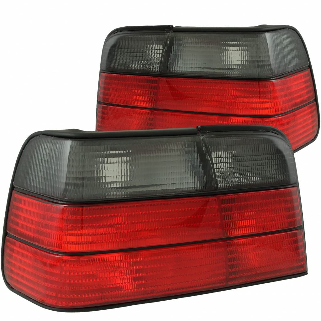 ANZO Red/Smoke LED Tail Lights for BMW 318i E36 Sedan (1992-1998) | 221200 - Upgrade Your Car's Style & Safety for Night Driving