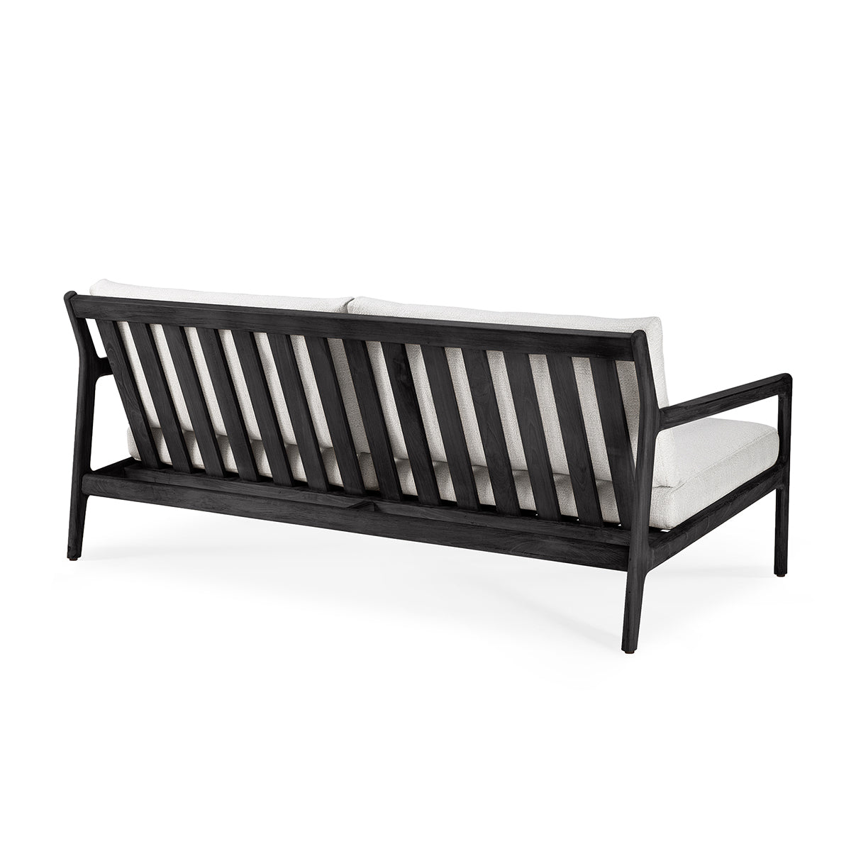 Outdoor 3-Seater Sofa with Jack Fabric - Teak Black & Off White - Perfect for Patio, Garden, and Poolside Relaxation