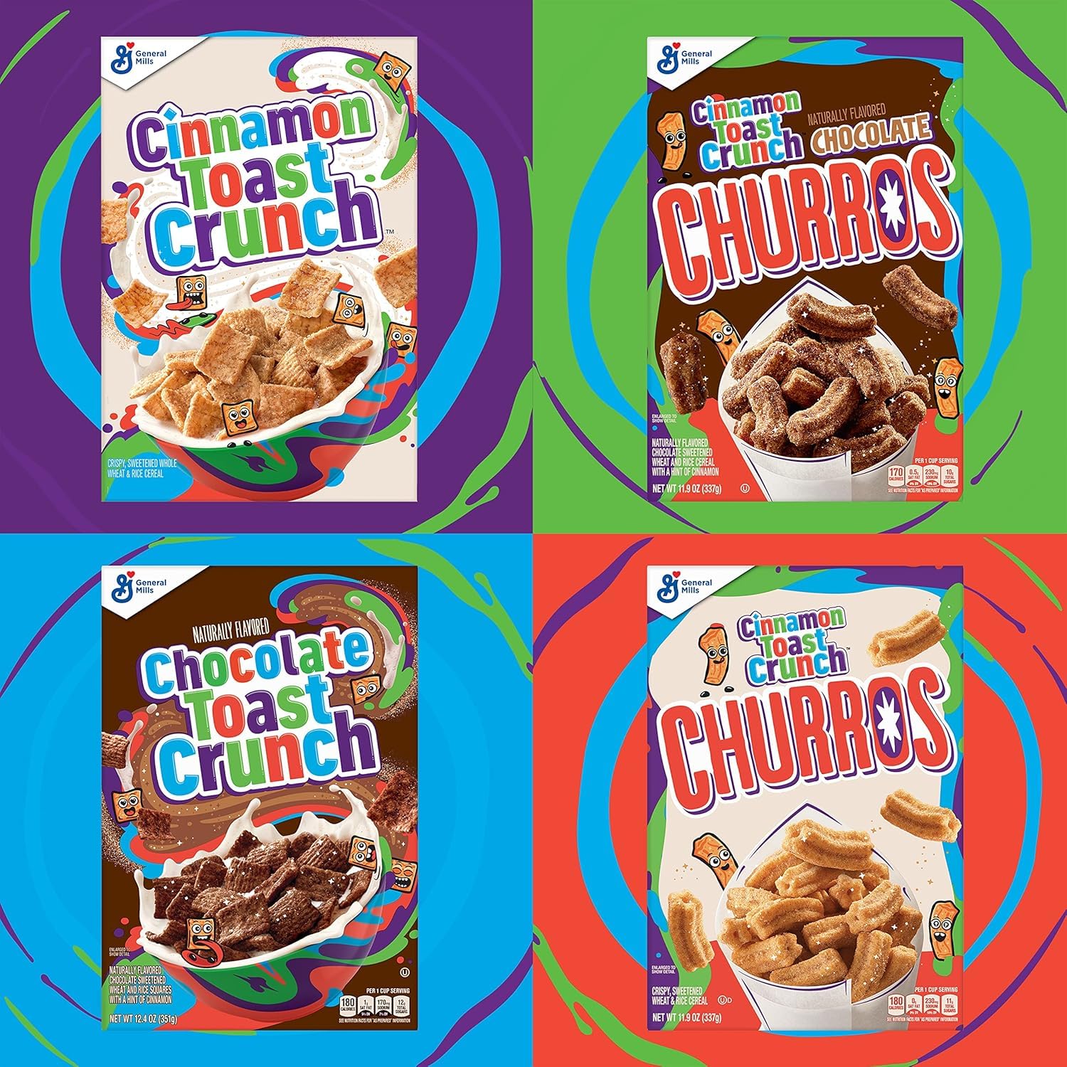 Cinnamon Toast Crunch Cereal Single Serve Bowl, 1 Oz (Pack of 96) - Perfect for Breakfast, Office Snacks & On-the-Go Convenience