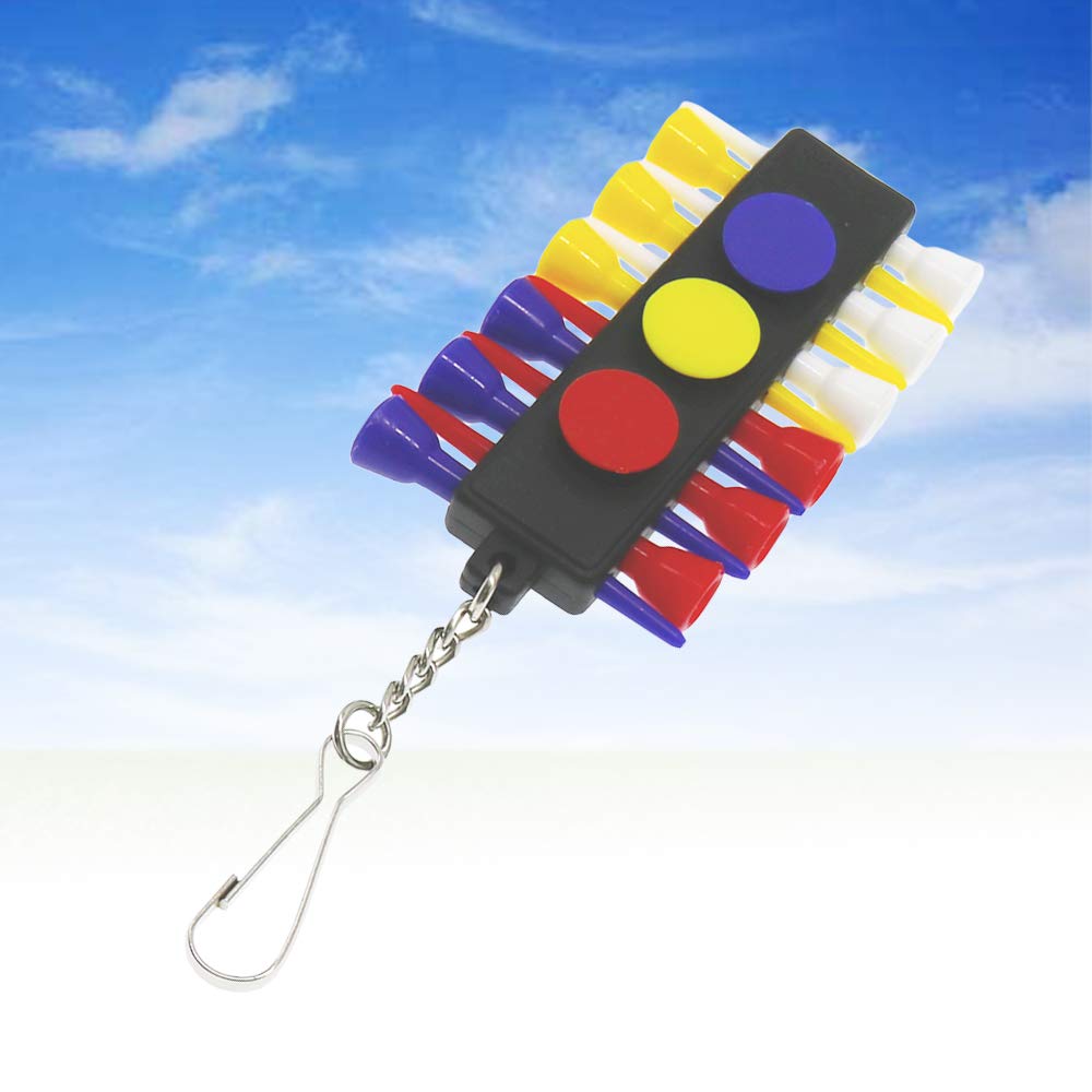 Premium Golf Tee Holder & Ball Marker Set - 12 Tees & 3 Markers for Golf Accessories | Perfect for Golf Course, Driving Range & Tournament Play