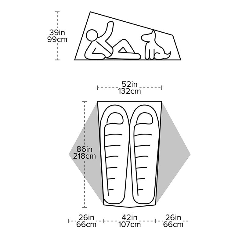 Big Agnes Tiger Wall UL2 Solution Dye Backpacking Tent - Ultralight 2-Person Camping Tent for Hiking & Outdoor Adventures