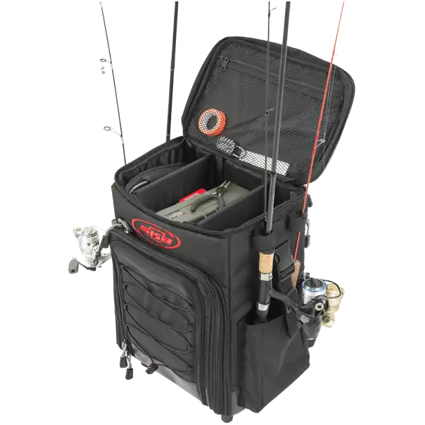 SKB 7600 Tak Pak Rolling Tackle Bag - Waterproof Fishing Gear Storage with Wheels for Easy Transport - Perfect for Saltwater & Freshwater Anglers, Boat Fishing Trips, and Beach Outings