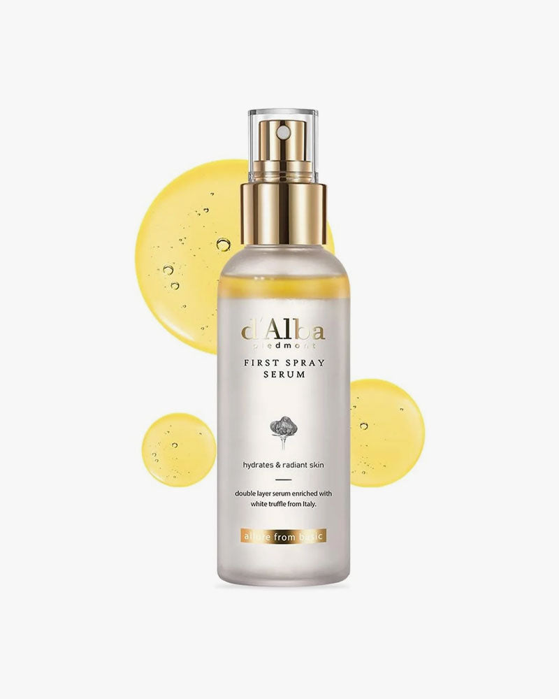 d'Alba White Truffle First Spray Serum 50mL - Hydrating Facial Mist for Glowing Skin | Perfect for Morning Routine & Travel Skincare