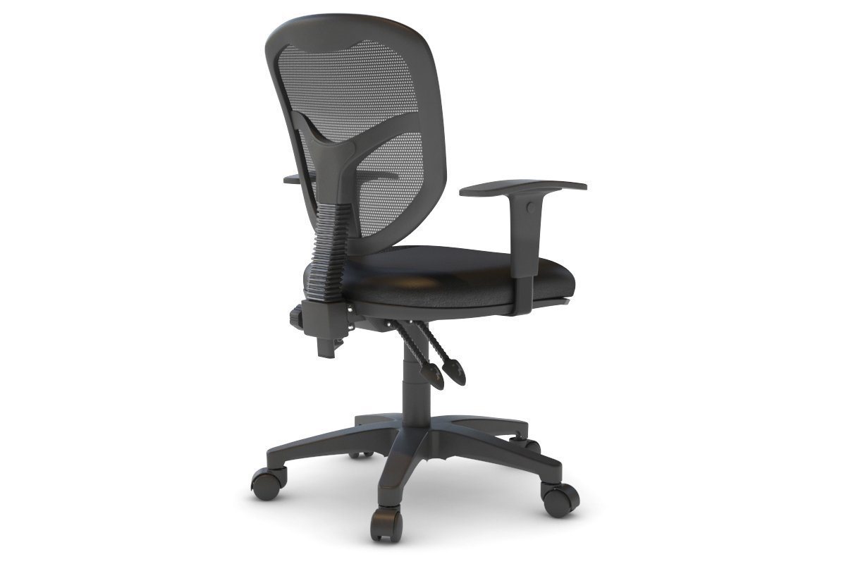 Ergonomic Office Chair with Mesh Back & Synthetic Leather Seat - Comfortable Desk Chair for Home & Office Workspaces