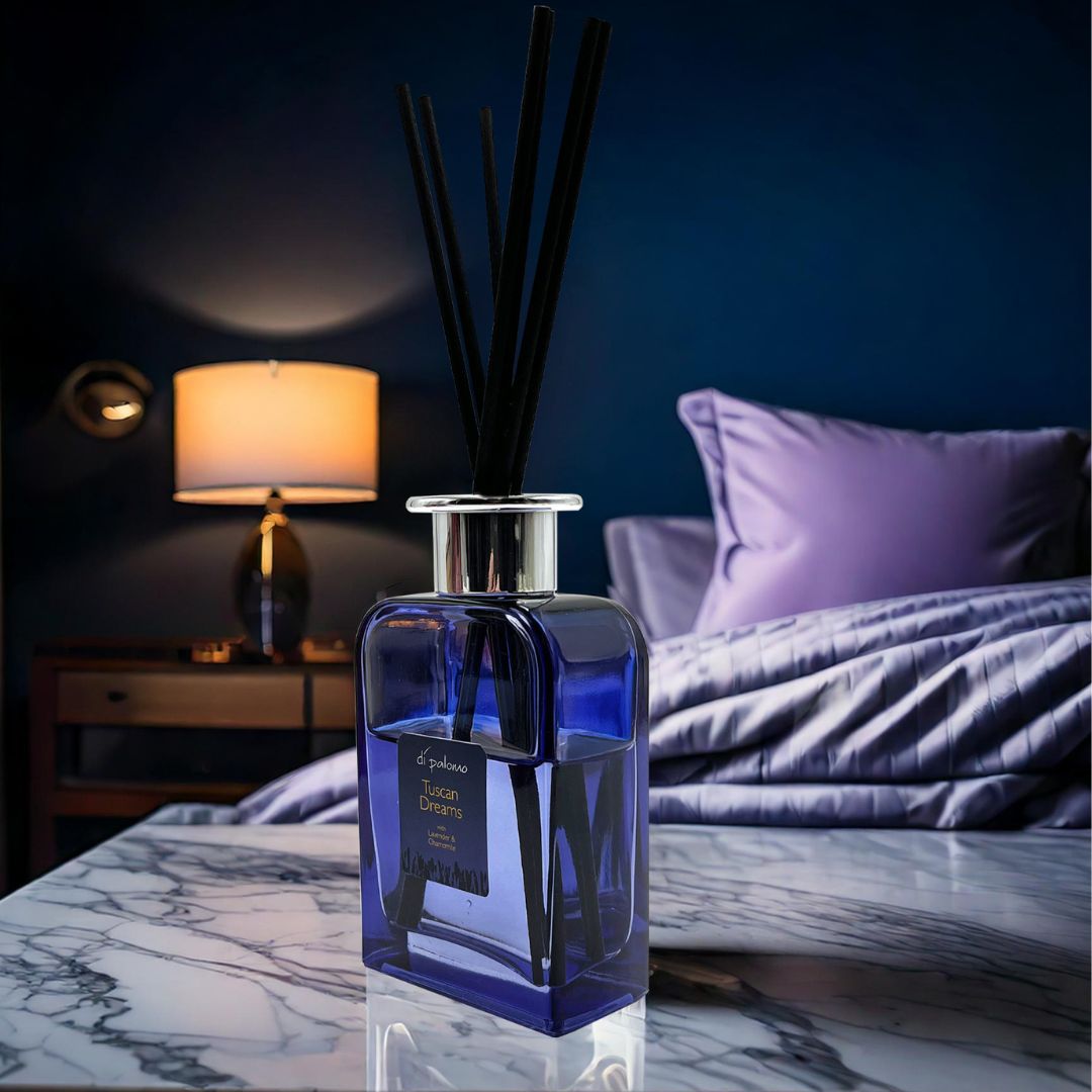 Di Palomo Tuscan Dreams Fragrant Reed Diffuser 200ml - Premium Home Aroma Essential Oil Diffuser for Living Room, Bedroom & Office