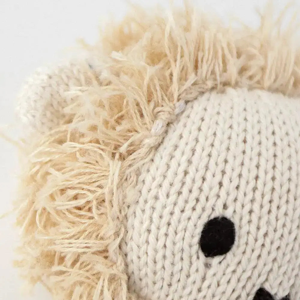 Cuddle + Kind Handmade Organic Cotton Baby Lion Plush Toy - Soft & Safe Stuffed Animal for Newborns, Toddlers & Kids - Perfect for Nursery Decor, Baby Showers & Cuddling