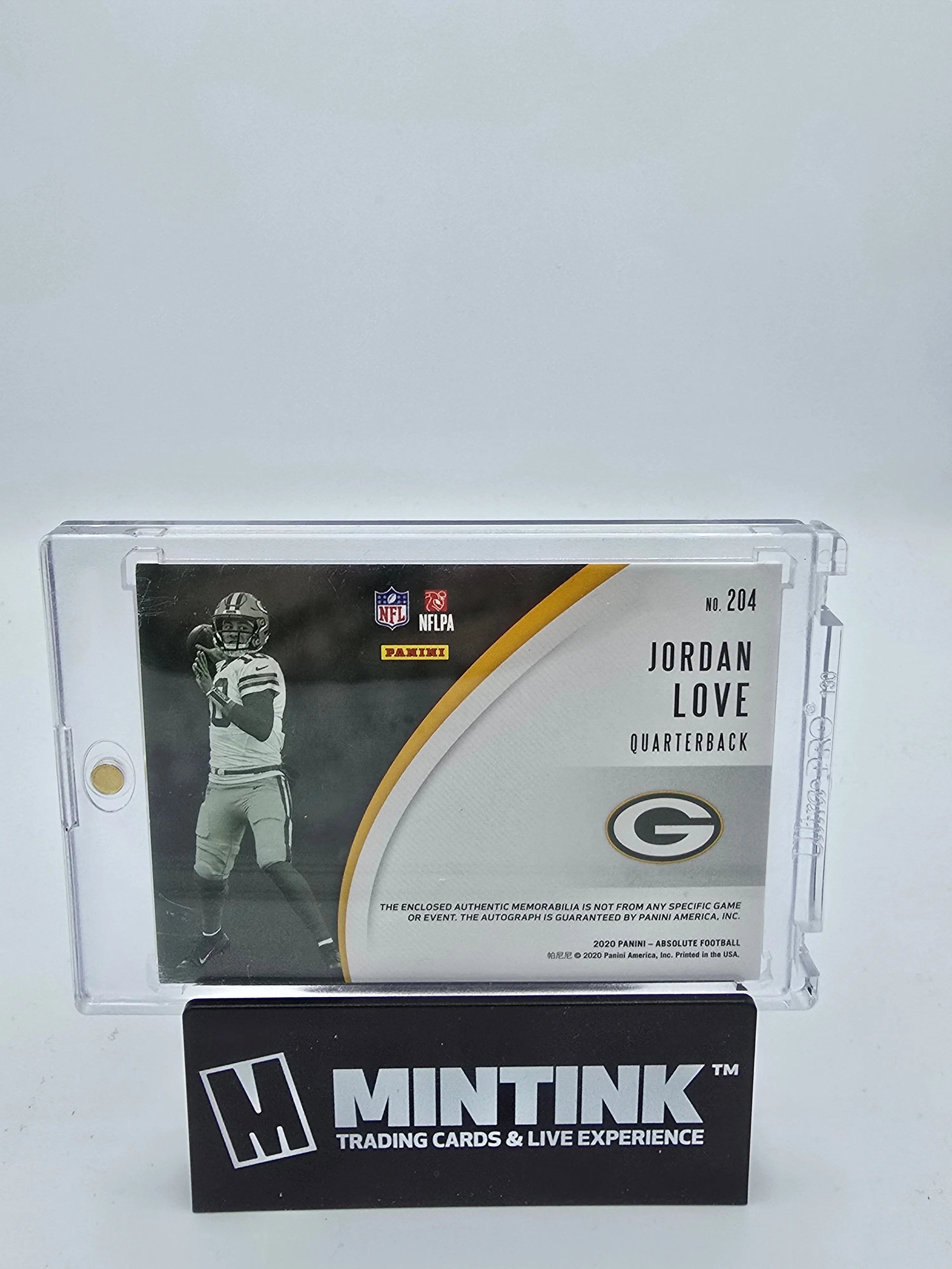 2020 Panini Absolute Football Jordan Love RC Rookie Premiere Triple Patch Autograph /199 - Rare Collectible for NFL Fans & Sports Memorabilia Enthusiasts - Perfect for Display, Investment, and Game Room Decor