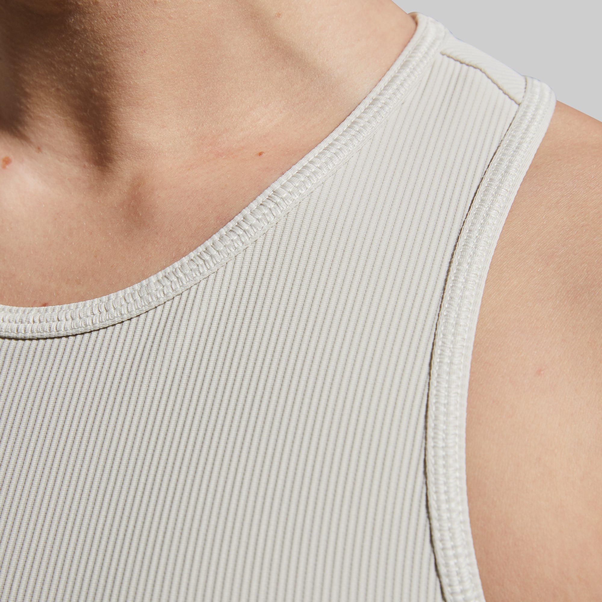 Women's Perfect Ribbed Tank Top - Soft Oatmeal Color | Casual & Layering Essential for Summer Outfits & Beach Wear