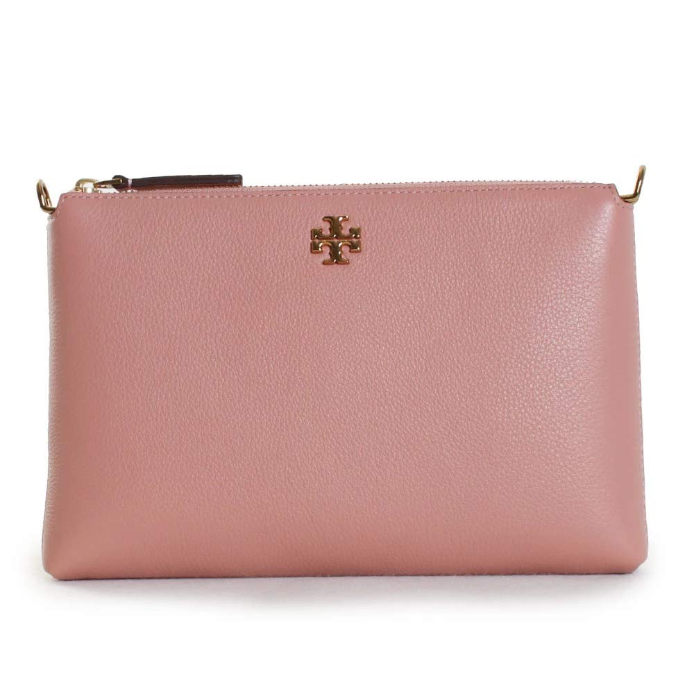 Tory Burch Kira Pebbled Leather Crossbody Wallet for Women - Small Taupe Bag, Perfect for Everyday Use, Travel & Shopping