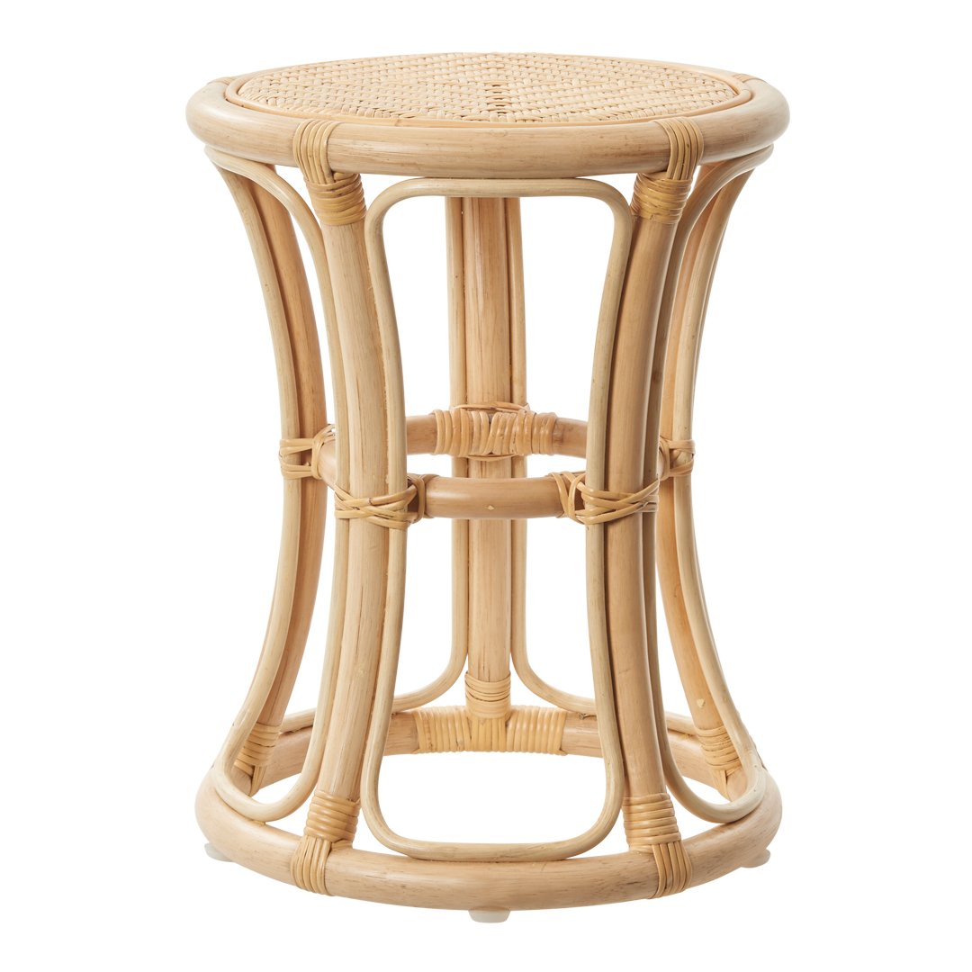 Sika Design Bella Stool - Mid-Century Modern Wooden Bar Stool with Woven Seat - Perfect for Kitchen Island, Dining Room & Home Decor