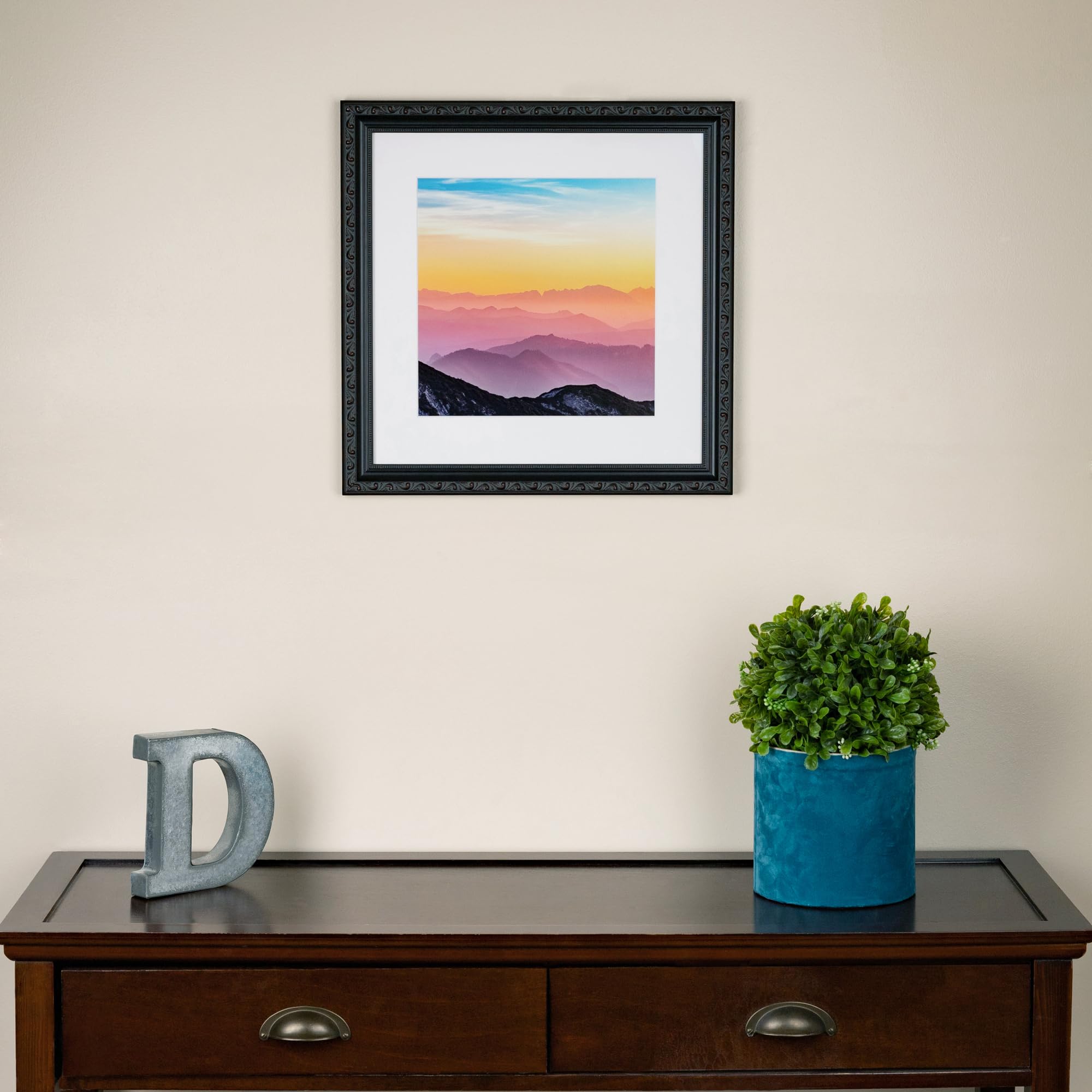 ArtToFrames 24x40 Inch Black Wood Picture Frame - 1.25 Inch Custom Poster Frame for Wall Art, Photos & Posters - Includes Economy Acrylic - Perfect for Home Decor, Office Display & Gallery Walls