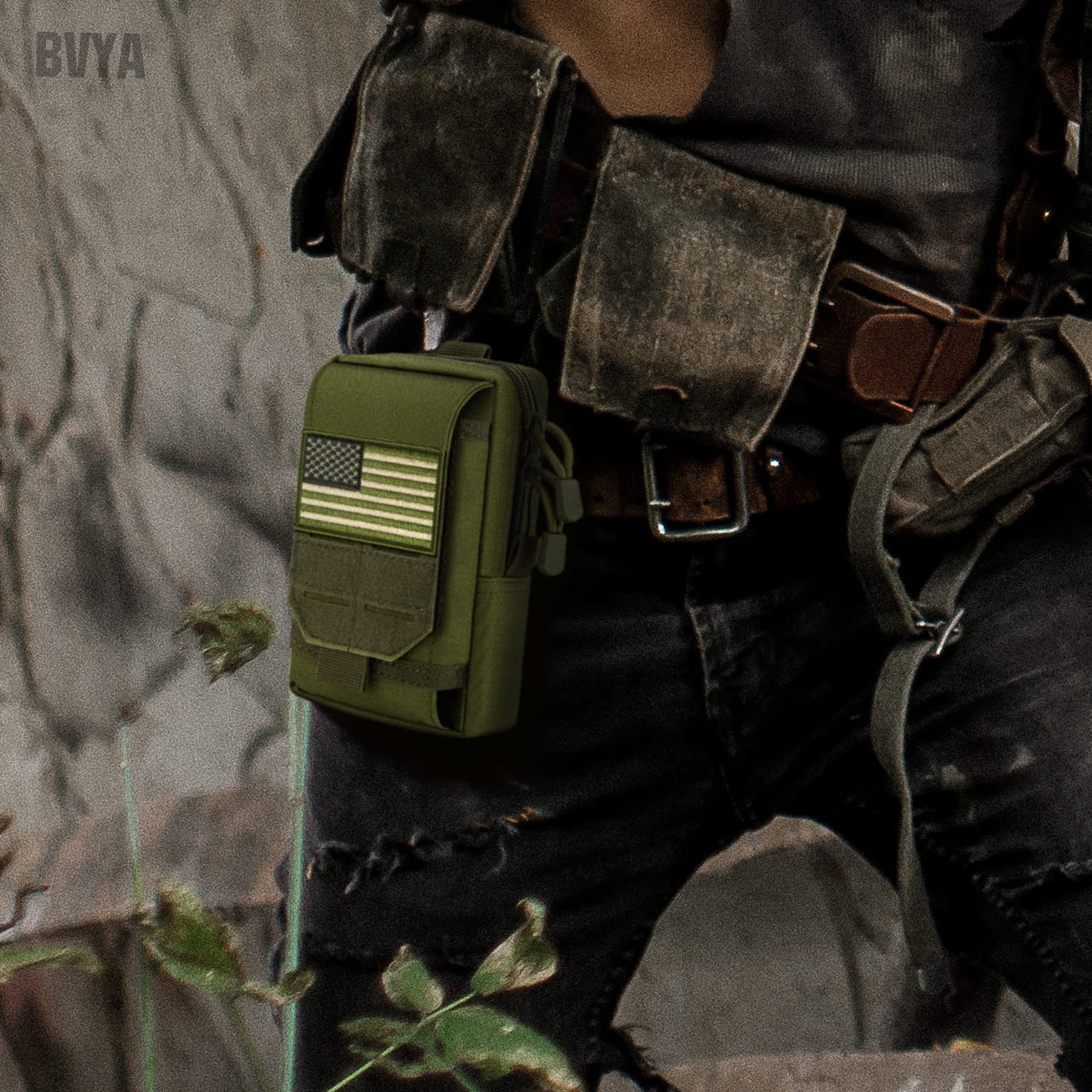 Tactical Phone Pouch with Molle System - Multi-Purpose Utility Belt Pouch for 4.7