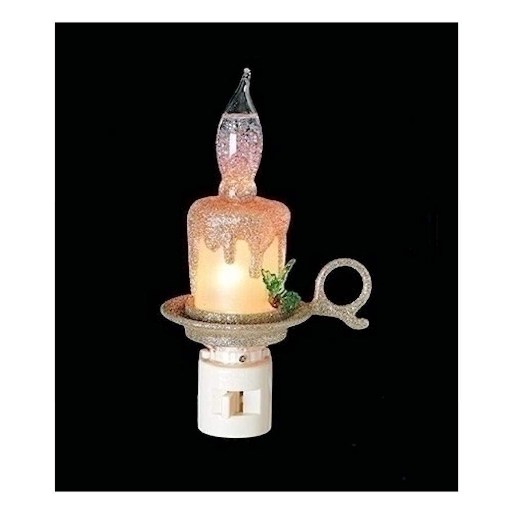 Christmas Candle Bubble Night Light - 6.25 Inch LED Decorative Lamp for Holiday Home Decor, Bedroom, Party & Gift Giving