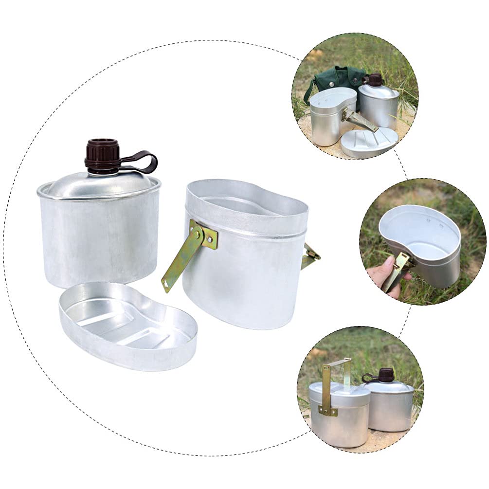 BESPORTBLE Camping Kettle Set with Cloth Pouch - Portable Outdoor Water Kettle Kit for Hiking, Backpacking & Picnic Supplies - Durable Camping Tools for Adventure Travel & Emergency Preparedness