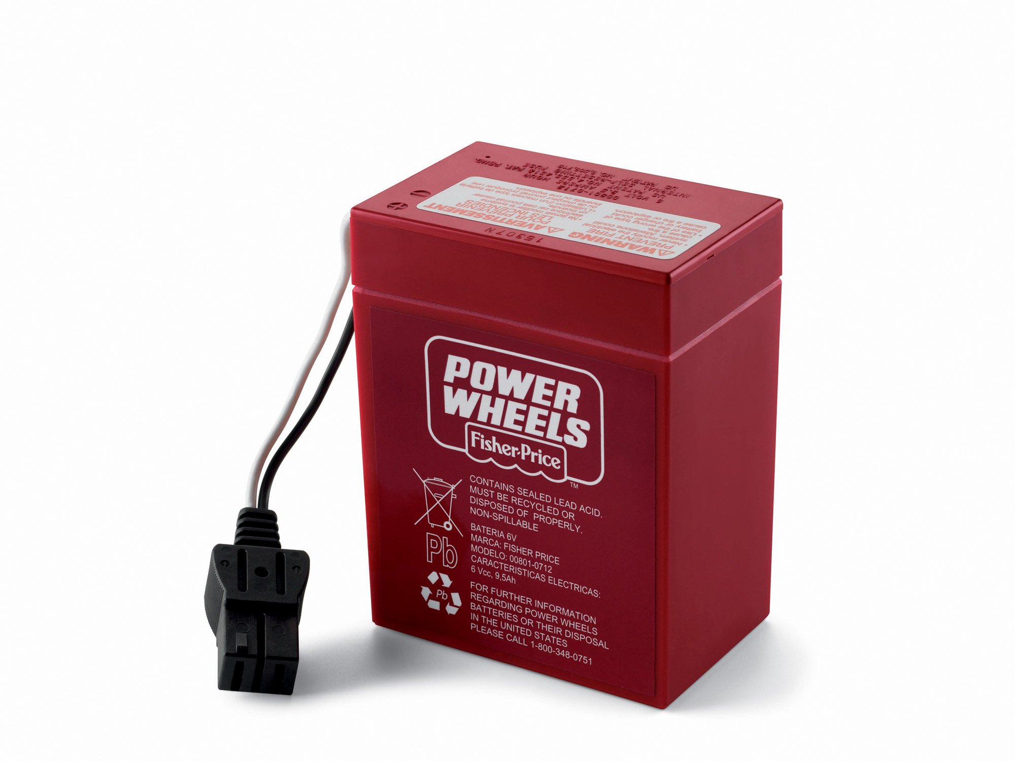 Power Wheels 6V Rechargeable Replacement Battery for Kids Ride-On Toys - Compatible with Most 6-Volt Power Wheels Vehicles - Perfect for Outdoor Play and Backyard Fun