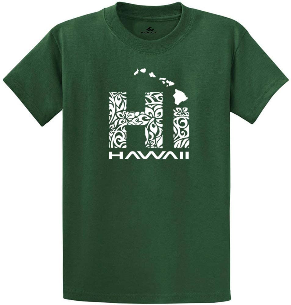 Joe's USA Koloa Surf Hawaiian Islands Tribal Aloha Shirts for Men - Regular, Big & Tall Sizes - Perfect for Beach Vacations, Luau Parties & Summer Casual Wear