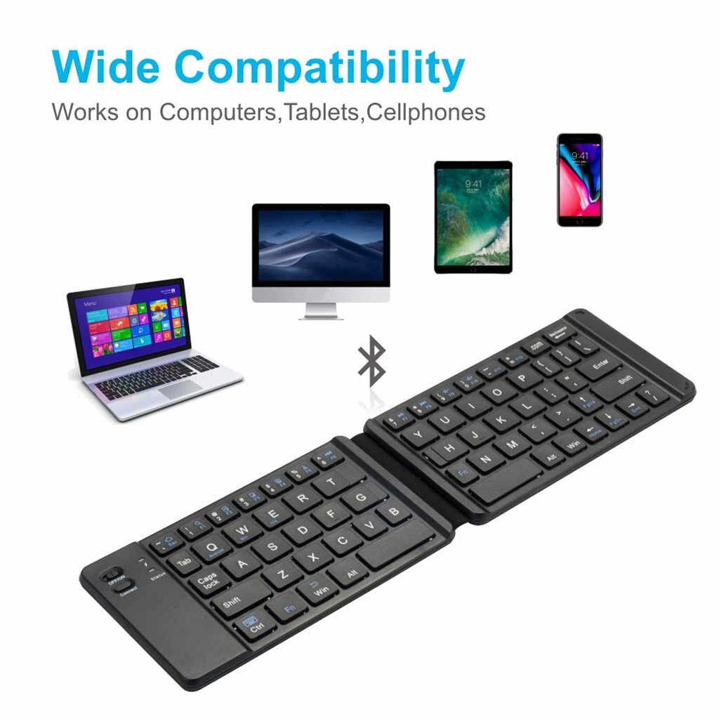 Foldable Mini Wireless Bluetooth Keyboard - Portable & Compact for Laptops, Tablets, Smartphones - Perfect for Travel, Office & Home Use