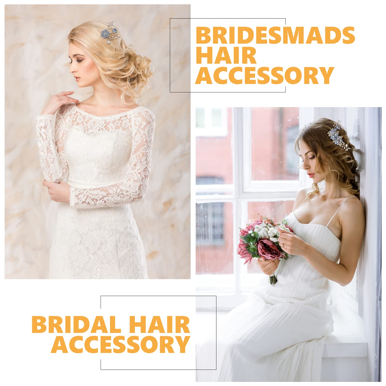 NUOBESTY 4pcs Wedding Veil Comb Set - Rhinestone Gold Bridal Hairpins, U-Shaped Hair Clips for Women, Diamond Hair Accessories - Perfect for Bridal Showers, Weddings & Special Occasions