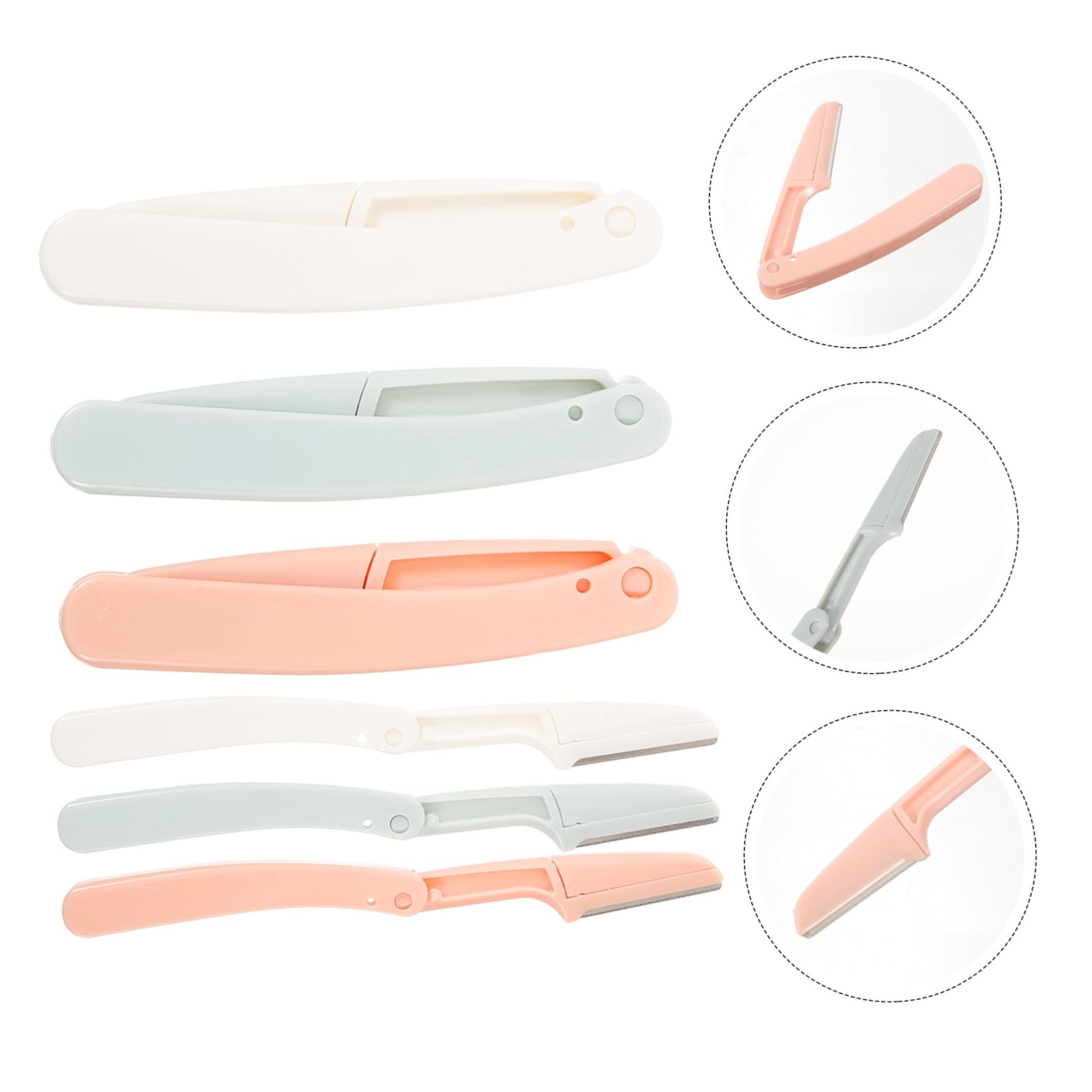 FRCOLOR 12 Pack Eyebrow Trimmer Razors - Facial Hair Removal Shaver for Women & Men - Precise Eyebrow Shaping & Dermaplaning Tool - Perfect for Home Grooming & Salon Use