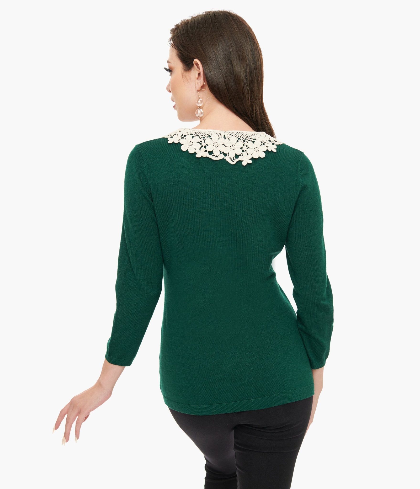 Golden Girls x Unique Vintage Green & White Lace Sophia Bookworm Cardigan Sweater | Retro TV Show Inspired Fashion | Perfect for Book Clubs, Coffee Dates & Vintage Outfits