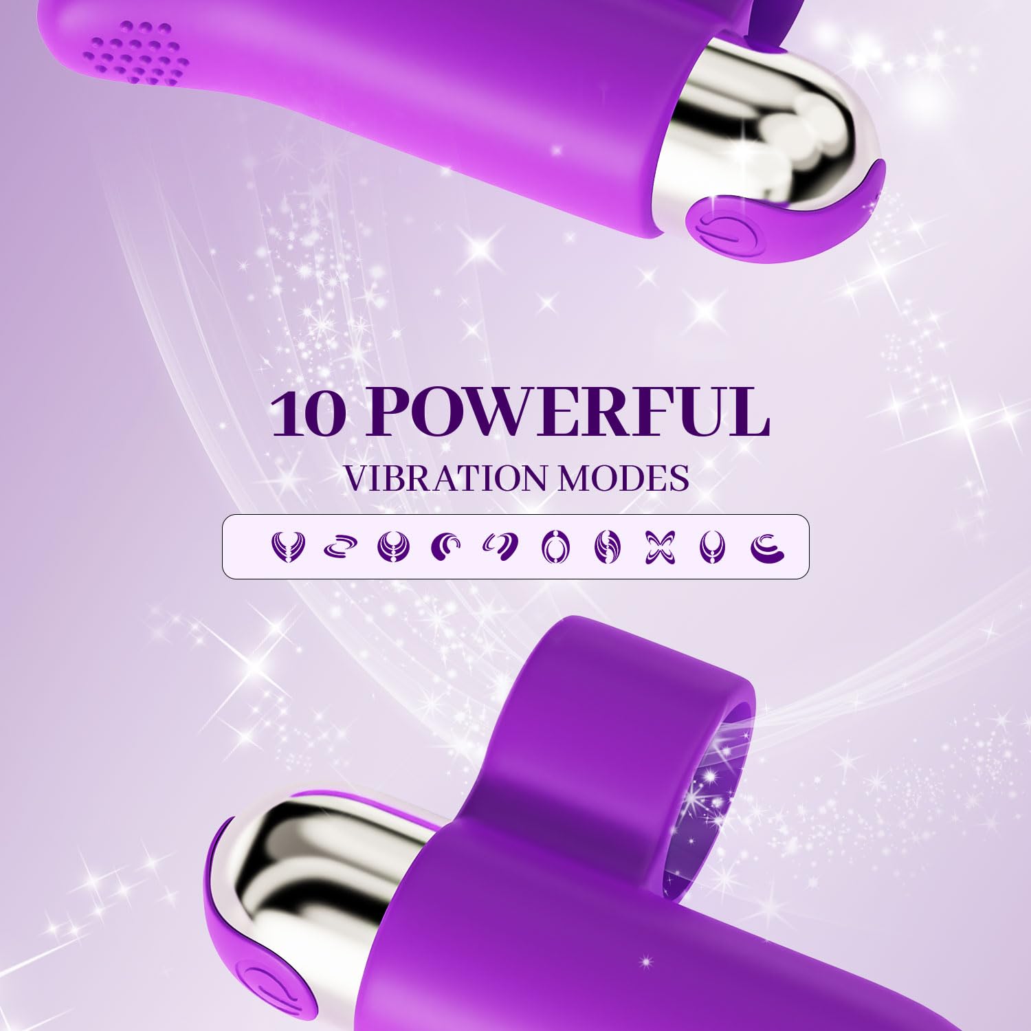 10-Speed Mini Wireless Vibrator for Women - Rechargeable Travel Finger Vibrator with 10 Modes, Discreet Panty Vibrator for Couples & Solo Play - Perfect Adult Toy Gift for Her, Date Night & Sensual Massage