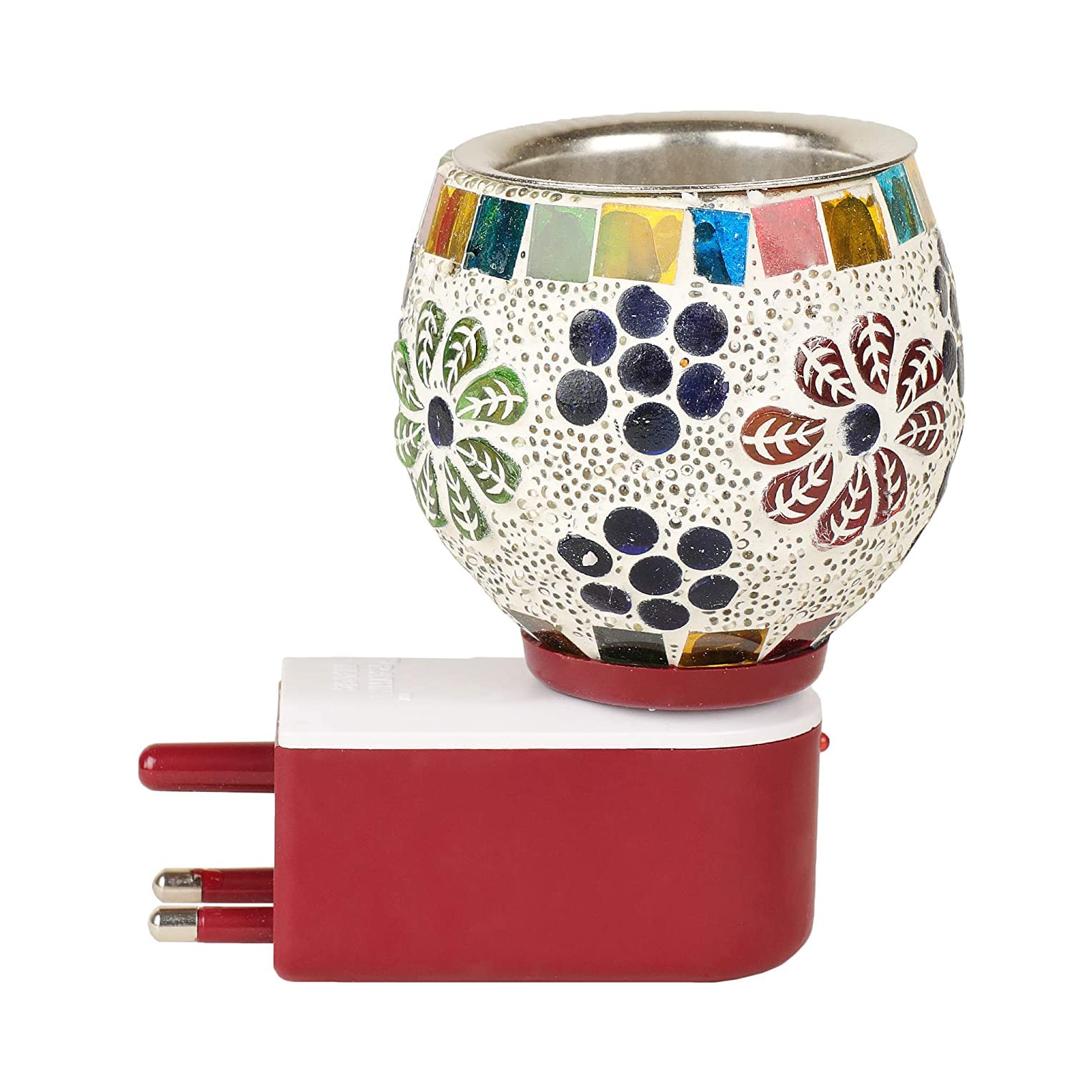 Premium Starvis Kapur Dani Electric Camphor Diffuser - Glass Aroma Oil Burner with On/Off Switch for Home, Office & Meditation - Multi-Design (Pack of 1) | Perfect for Aromatherapy, Relaxation & Spiritual Ceremonies