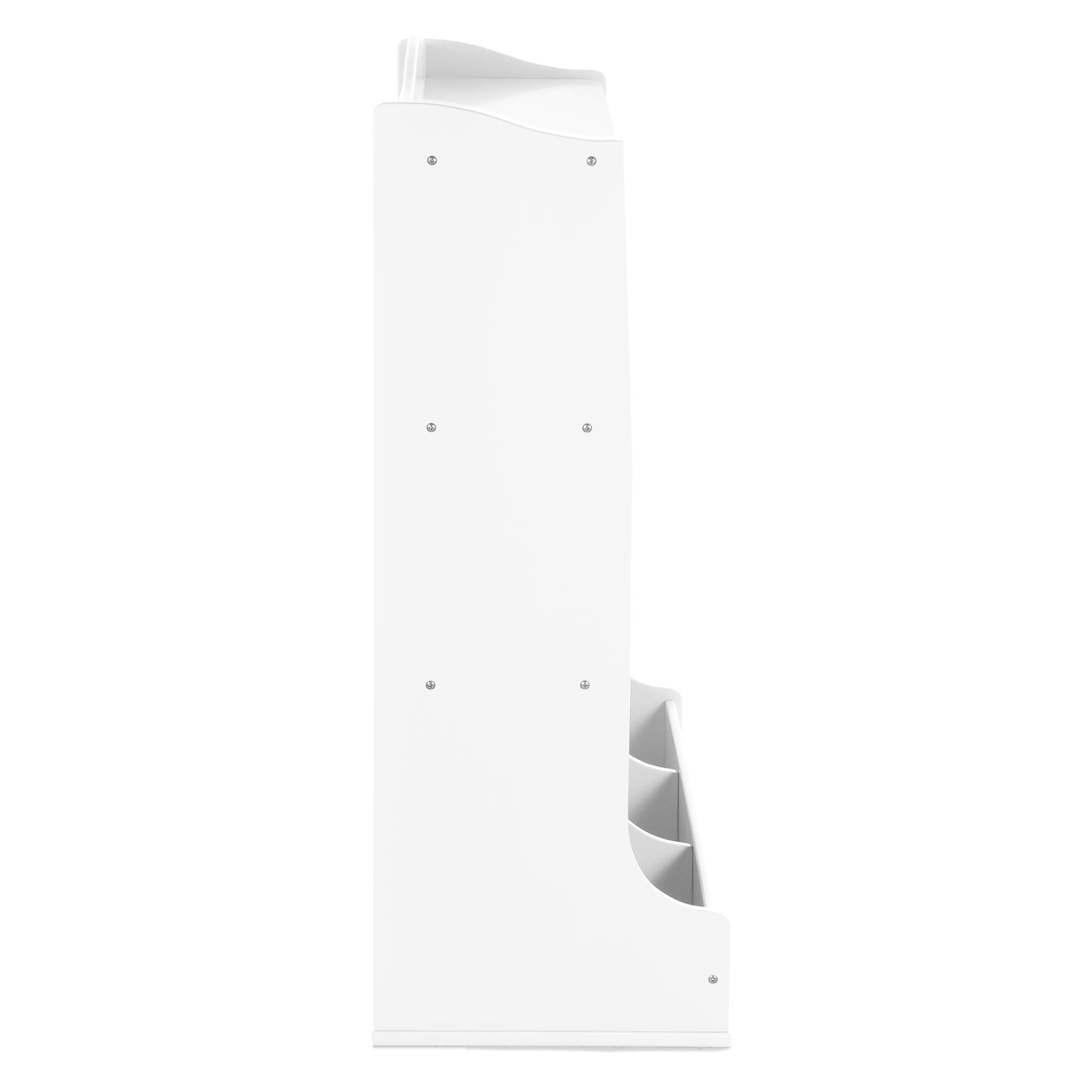 Guidecraft White Wooden Toy Storage Organizer - Kids Multi-Shelf Cubby with Bins for Books, Toys & Clothes - Playroom Bookshelf with Baskets - Perfect for Bedroom, Nursery & Daycare Organization