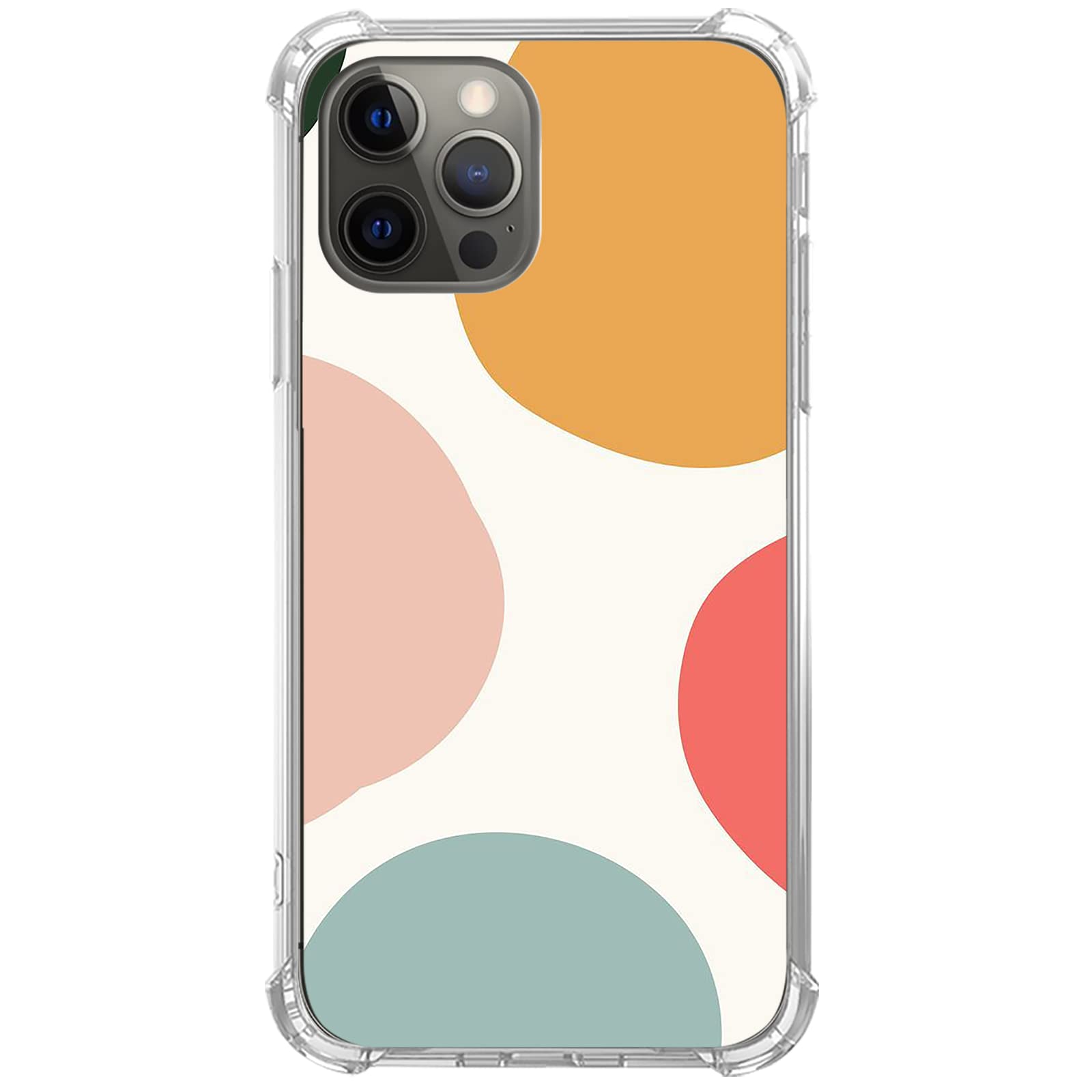 Abstract Colorful Boho Phone Case for iPhone 12/12 Pro - Trendy TPU Bumper Cover with Unique Design | Perfect for Everyday Protection & Style Enhancement