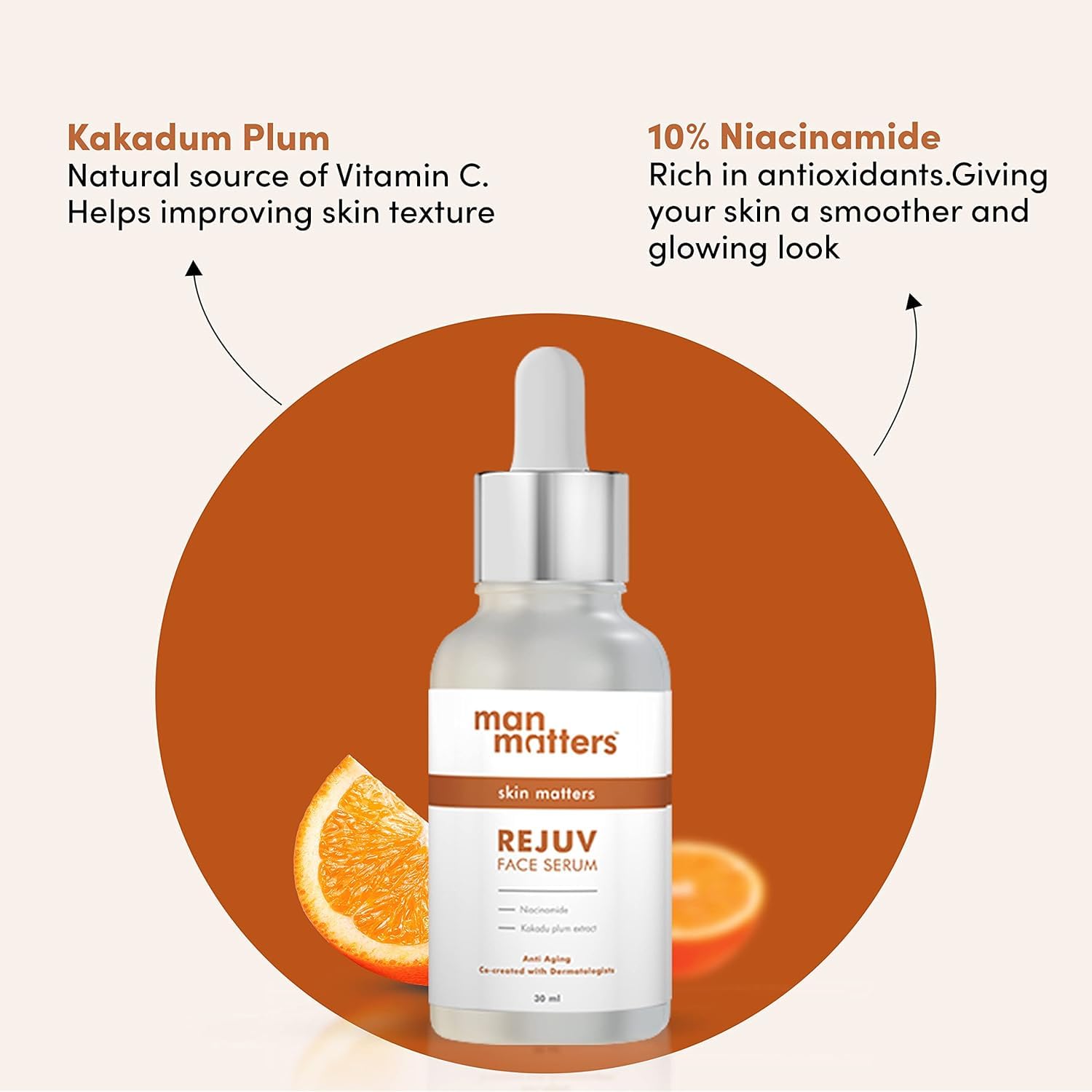 Radiance Face Serum with 10% Niacinamide & 2% Kakadu Plum - Brightening, Anti-Aging & Acne Treatment for Clear, Glowing Skin - Dermatologist Recommended Vitamin C Serum (30ml) - Perfect for Daily Skincare Routine & Nighttime Repair