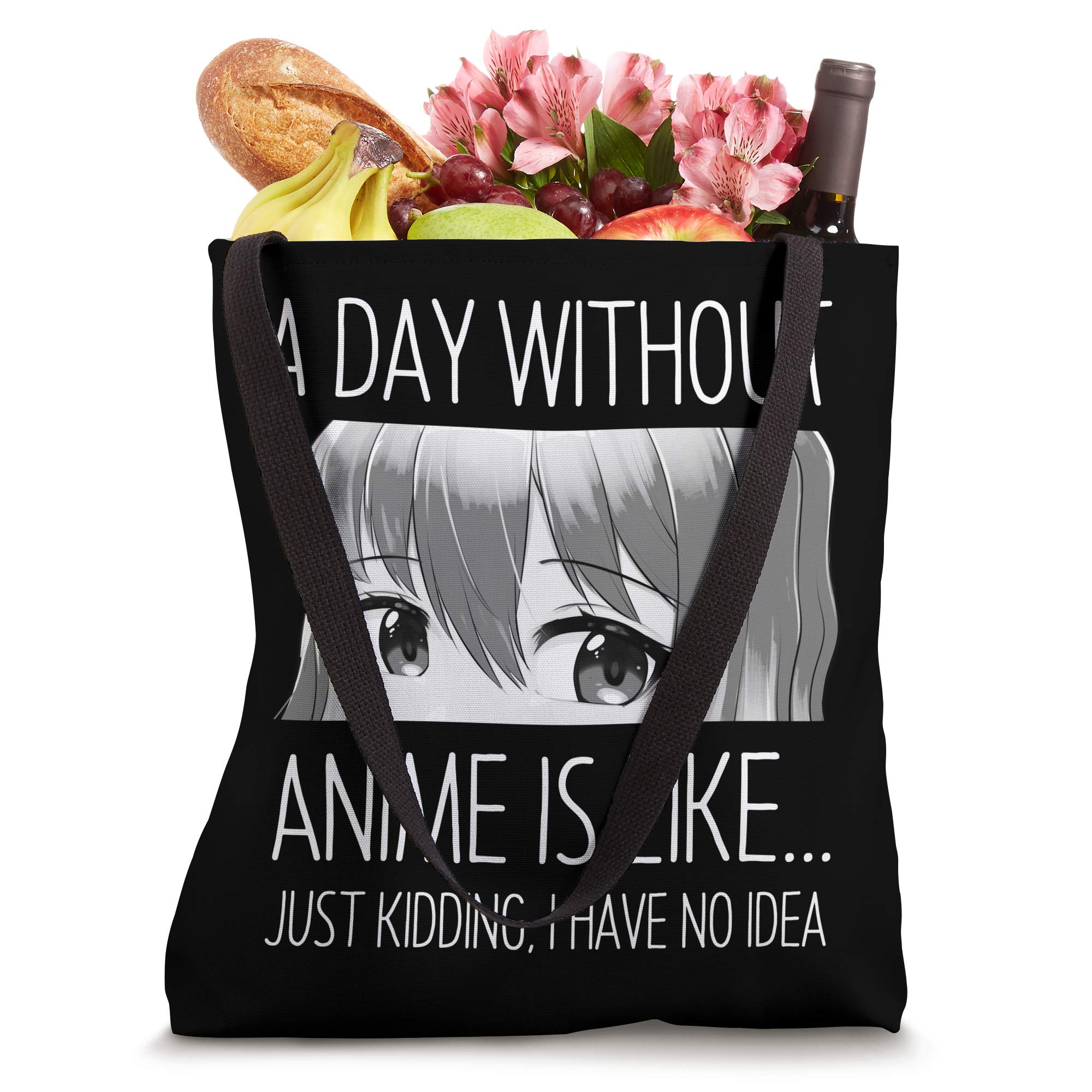 Anime Lovers Tote Bag - Cute Japanese Cartoon Themed Gift for Otaku - Perfect for Conventions, School, Shopping & Everyday Use
