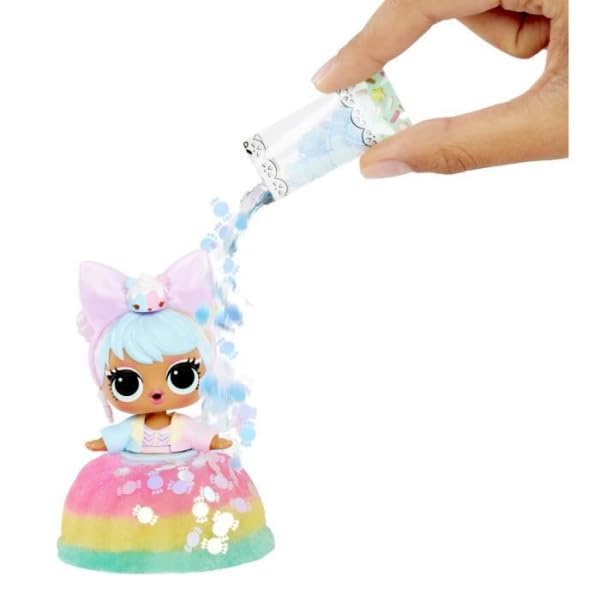 LOL Surprise Mix & Make Birthday Cake Tots - DIY Cake Dress Doll Set with Collectible Doll, Decorating Ingredients & Glitter Sprinkles - Creative Cake Making Toy for Girls Age 3+ - Perfect Birthday Gift & Pretend Play Activity