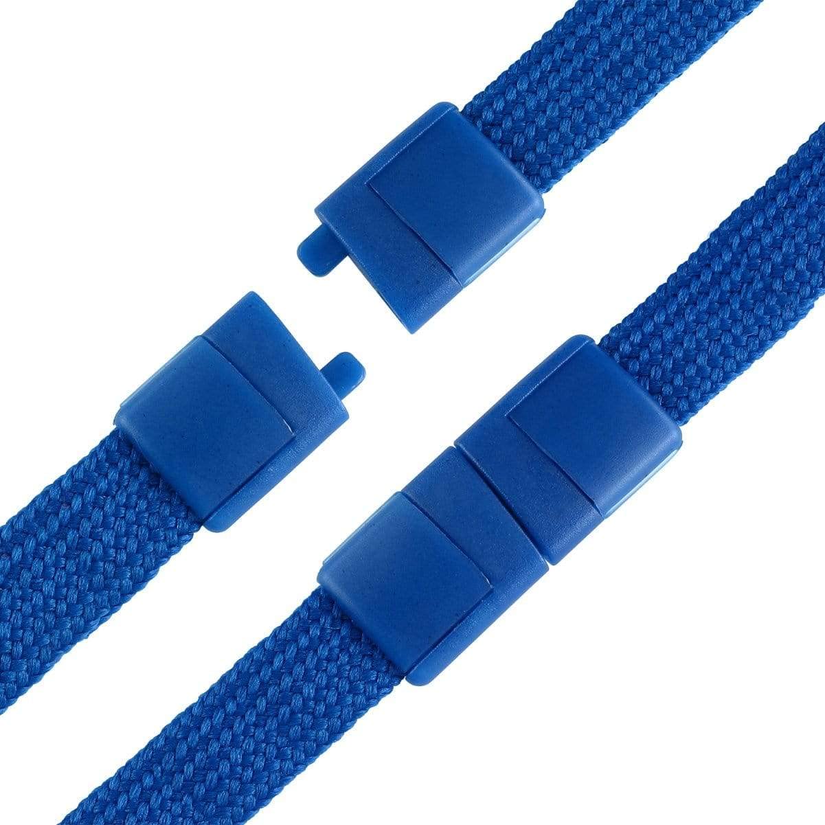 100 Pack Blue Badge Reel Lanyard with Safety Breakaway Neck Strap - Retractable ID Card Holder for Nurses, Access Badges & Security Professionals - No Twist Design for Long Reach (Royal Blue) - Perfect for Hospitals, Schools & Office Security