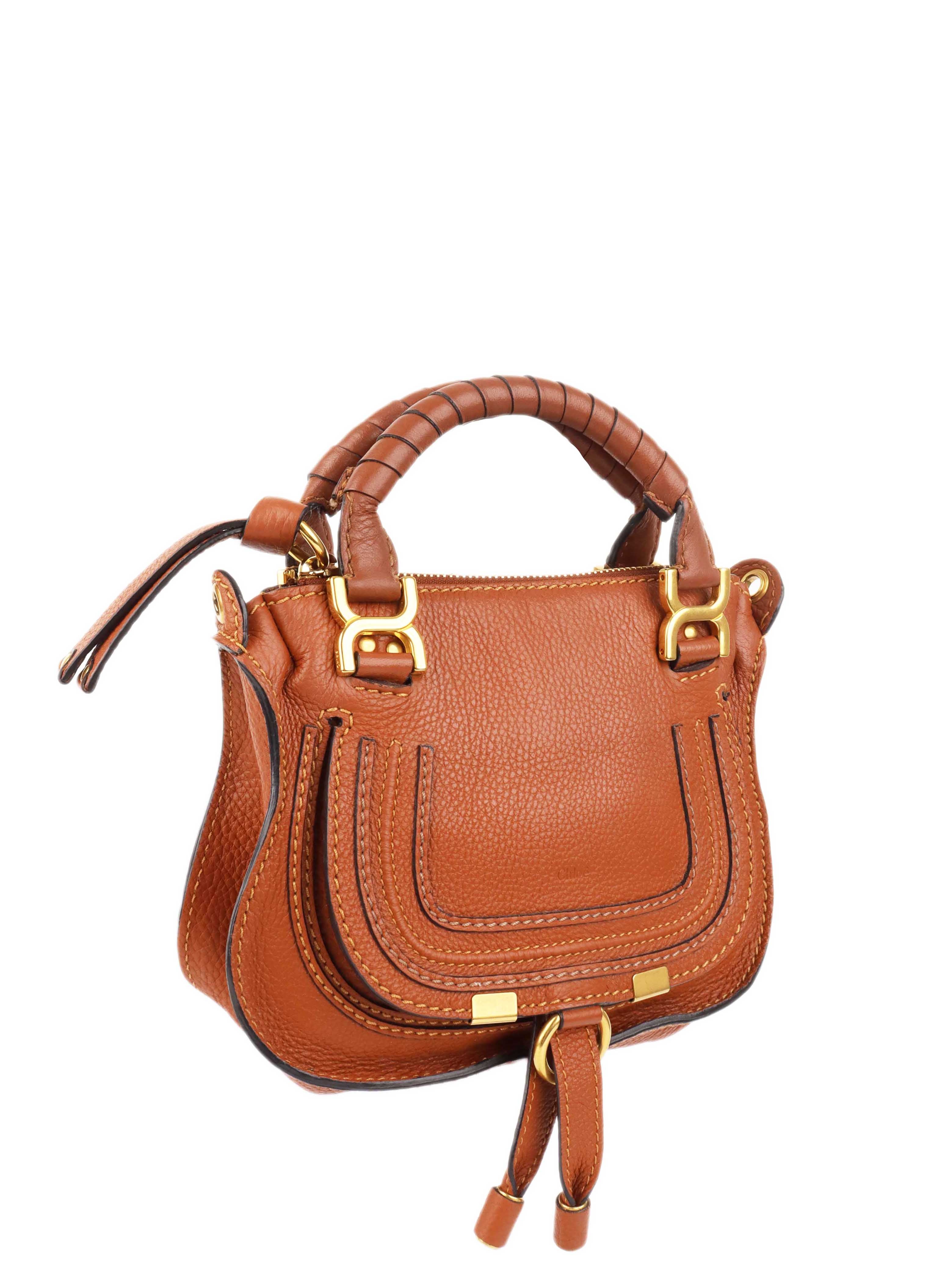 Chloe Brown Mini Marcie Crossbody Bag - Stylish Leather Shoulder Purse for Women | Perfect for Date Night, Travel & Everyday Use