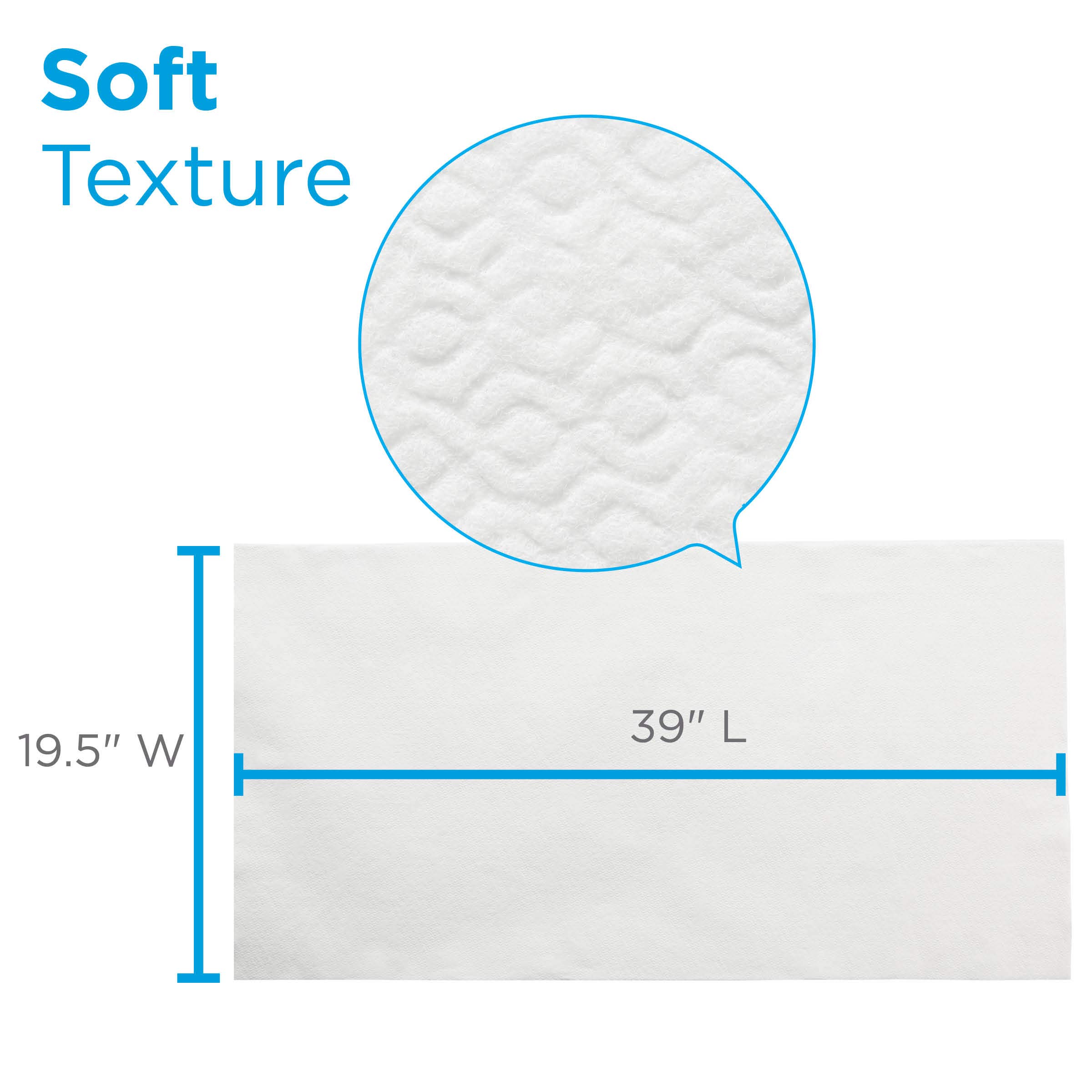 Pacific Blue Select A300 Disposable Patient Care Bath Towels by GP PRO - 1/2-Fold, White, 200 Count (80540) - Soft & Absorbent for Hospitals, Nursing Homes & Home Healthcare Use