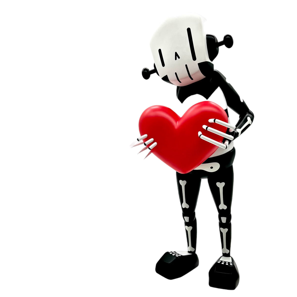 Chris RWK Robot With Heart Bones Edition - Unique Collectible Art Toy for Home Decor & Gifting | Perfect for Art Lovers & Pop Culture Enthusiasts