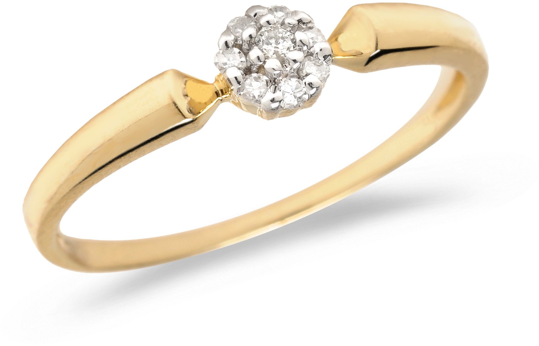 10K Yellow Gold Diamond Cluster Ring for Women - Elegant Wedding, Engagement & Anniversary Jewelry Gift - Perfect for Special Occasions & Everyday Wear